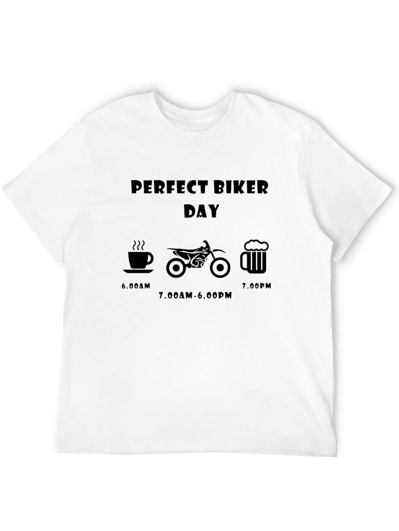 Perfect Biker Day T-Shirt: Coffee Ride Beer!