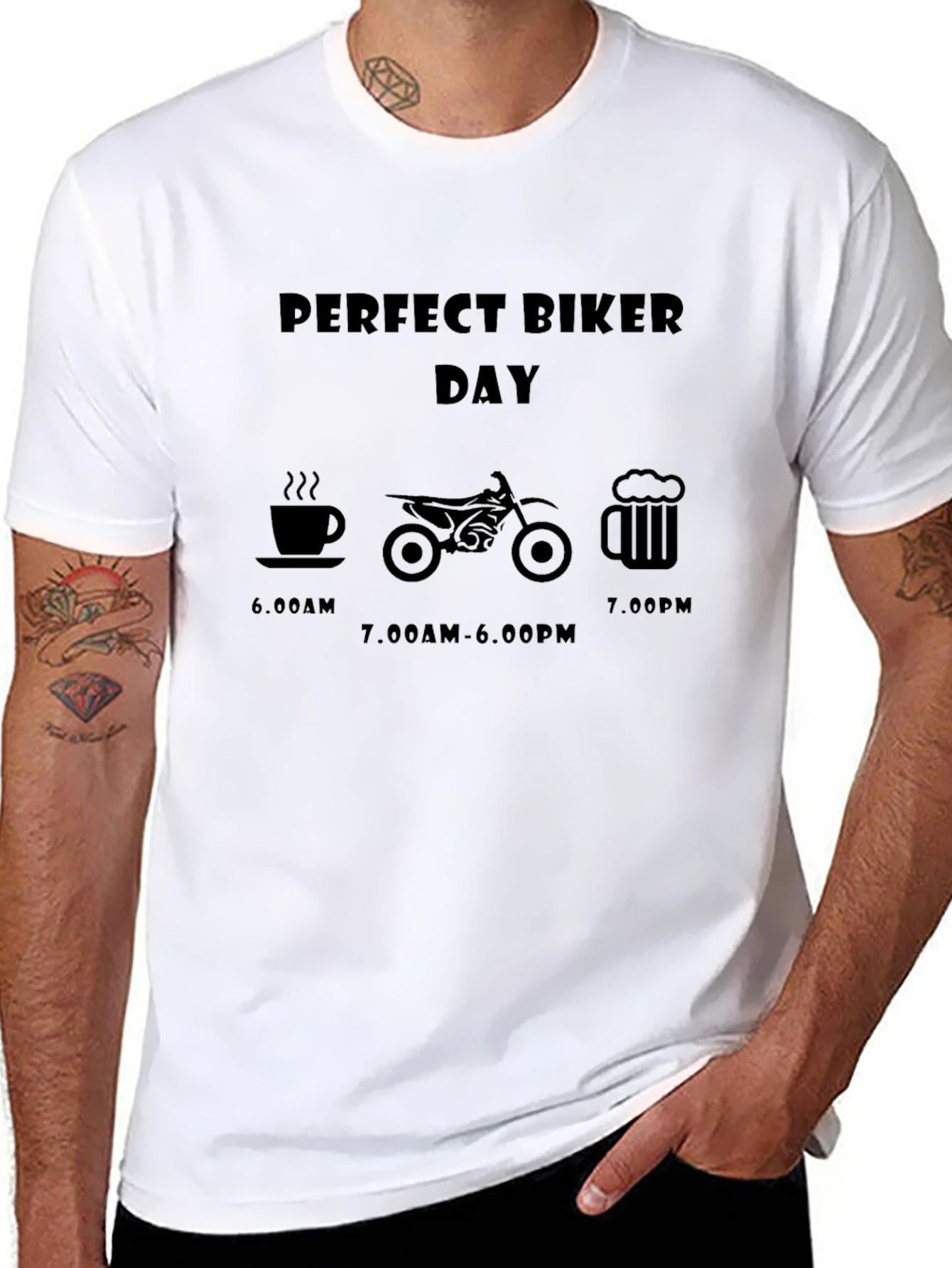 Perfect Biker Day T-Shirt: Coffee Ride Beer!