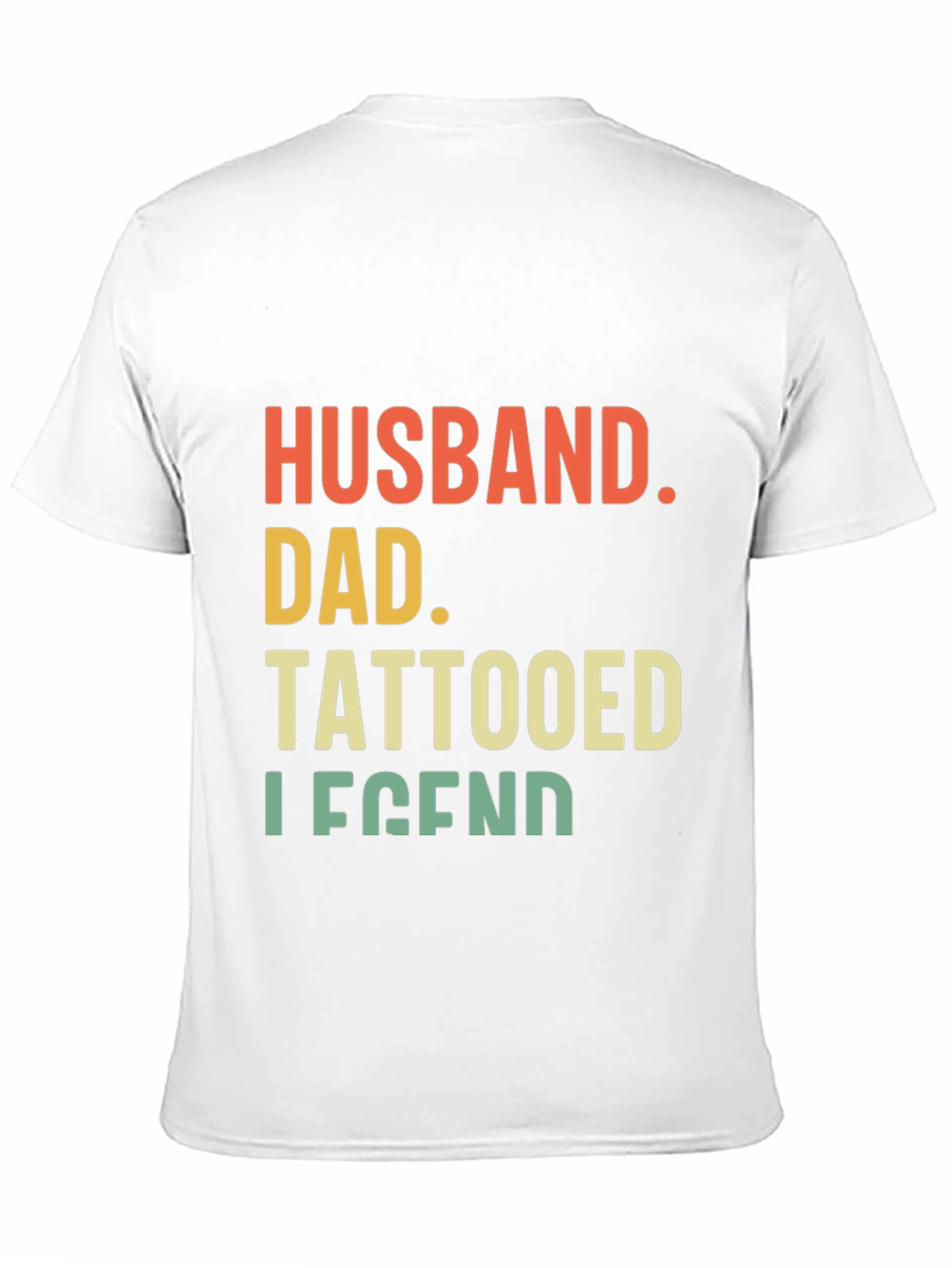 Husband Dad Tattooed Legend Graphic Tee - Black