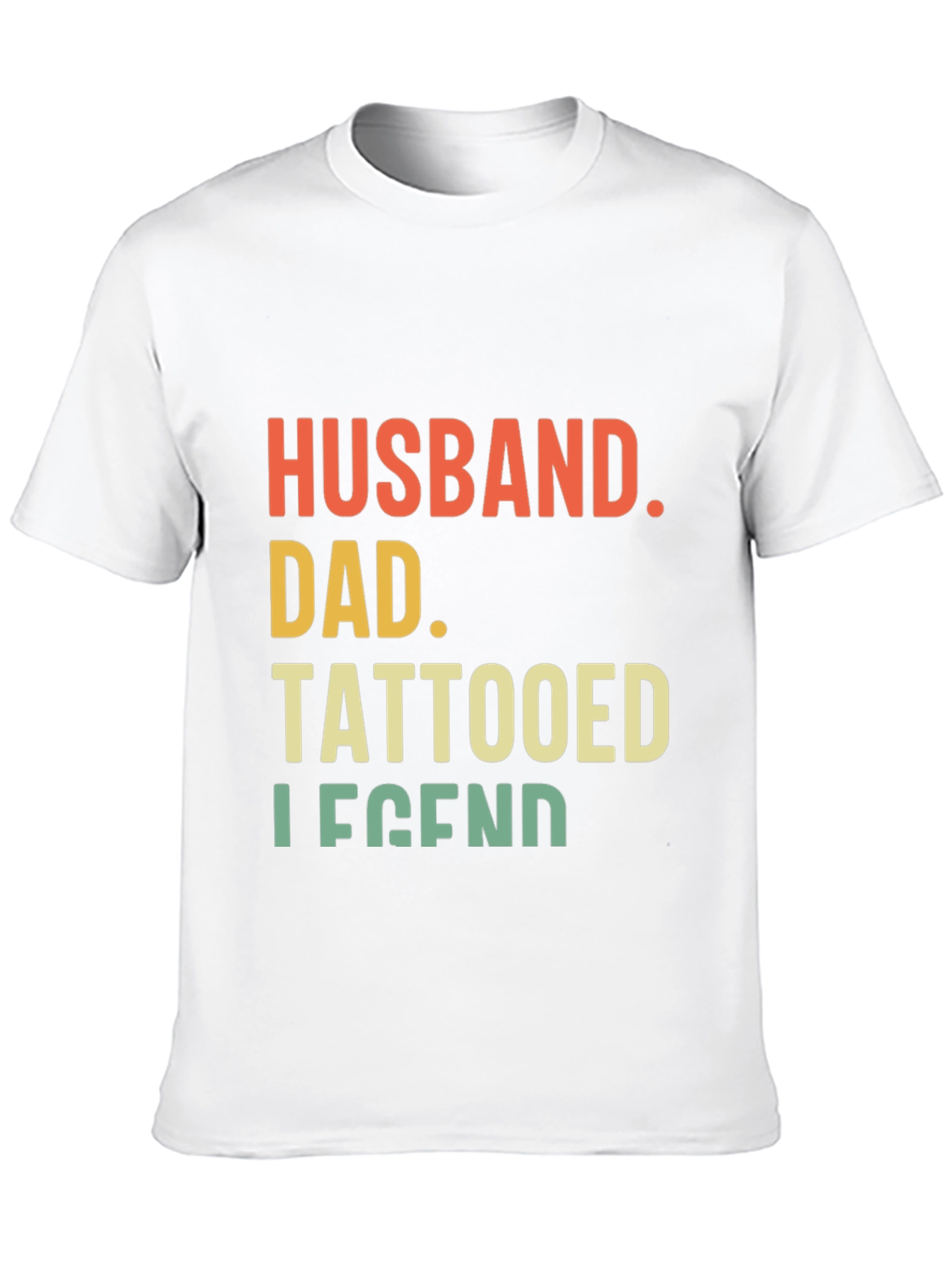 Husband Dad Tattooed Legend Graphic Tee - Black