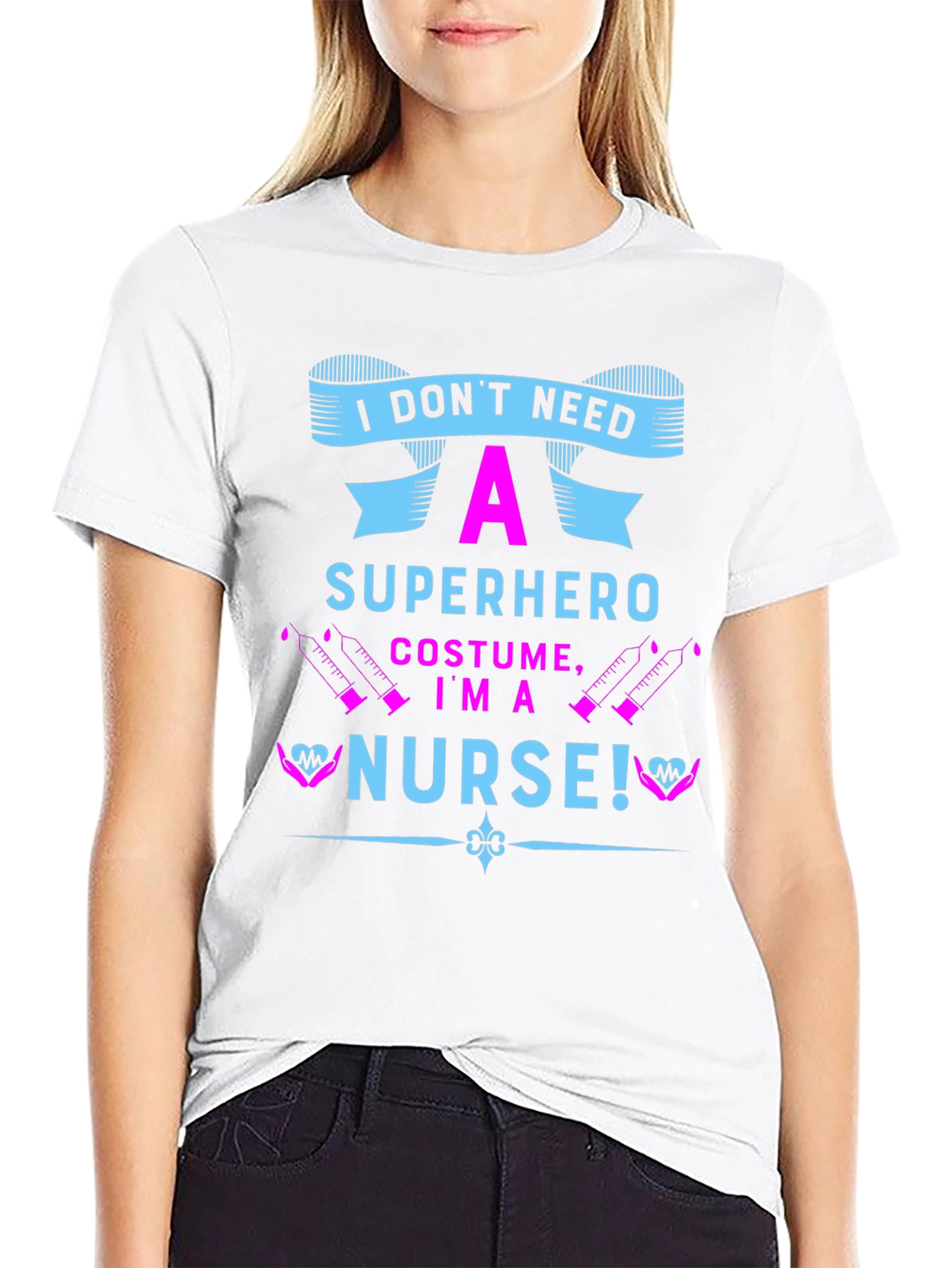 Nurse Superhero Graphic T-Shirt