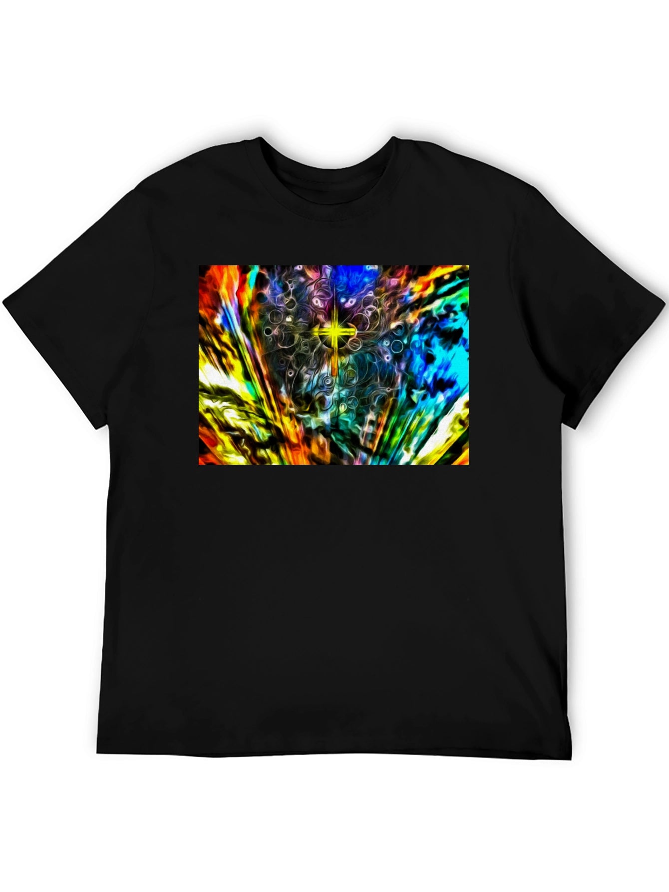 Abstract Starburst Graphic Tee - Modern Art Shirt