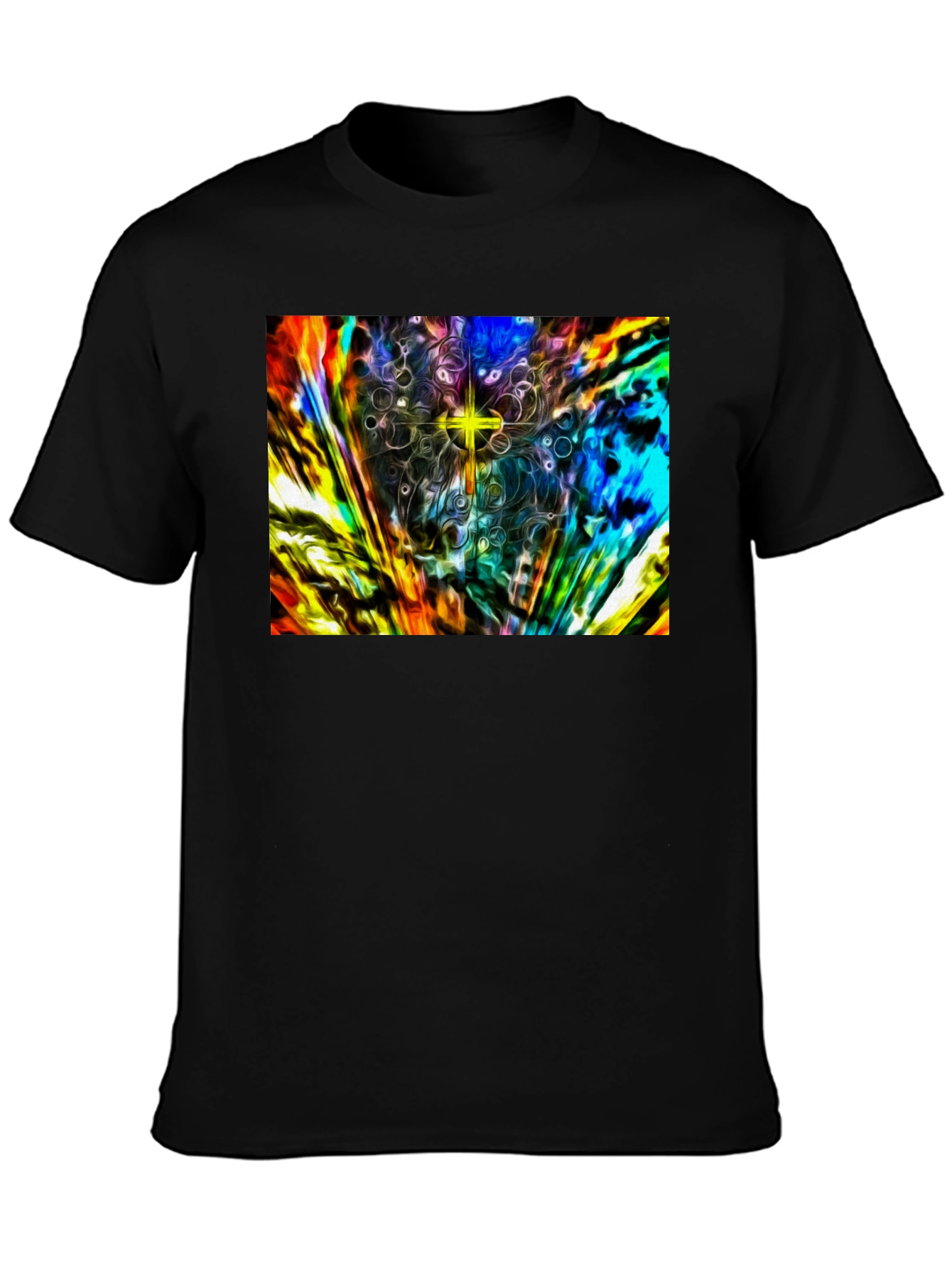 Abstract Starburst Graphic Tee - Modern Art Shirt