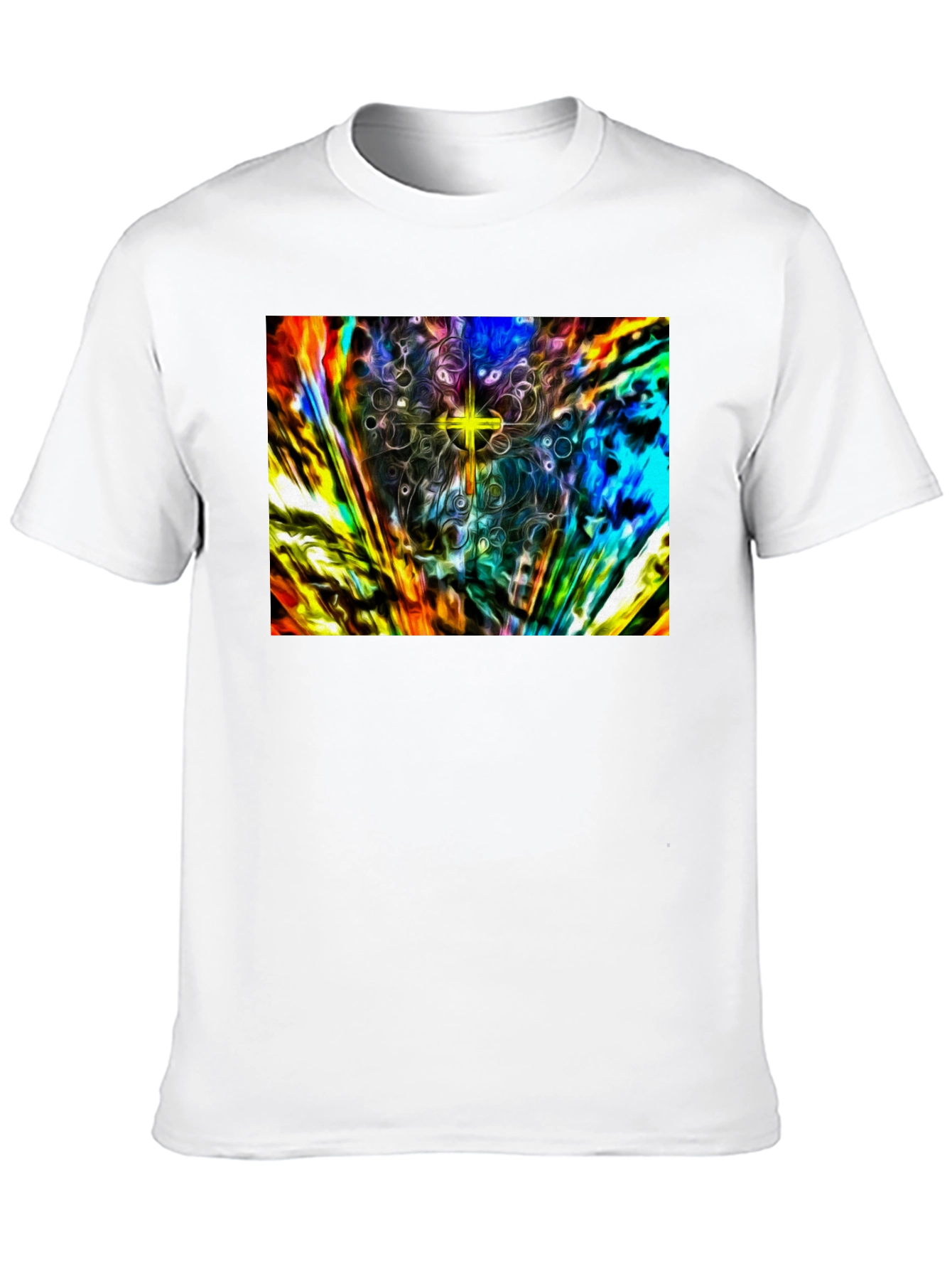 Abstract Starburst Graphic Tee - Modern Art Shirt