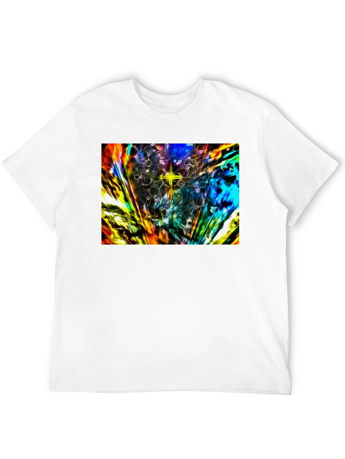 Abstract Starburst Graphic Tee - Modern Art Shirt