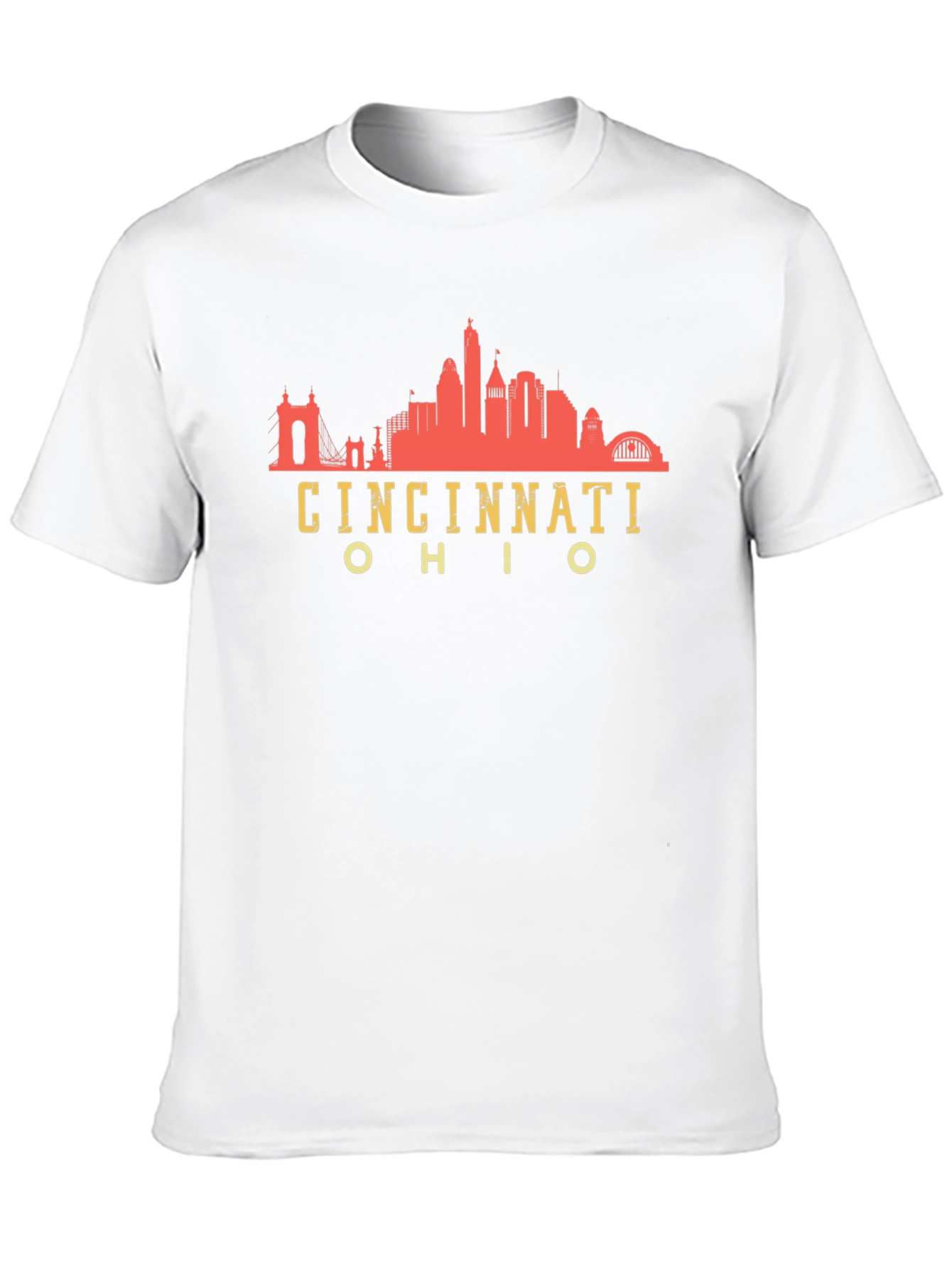 Cincinnati Ohio Skyline Black T-Shirt