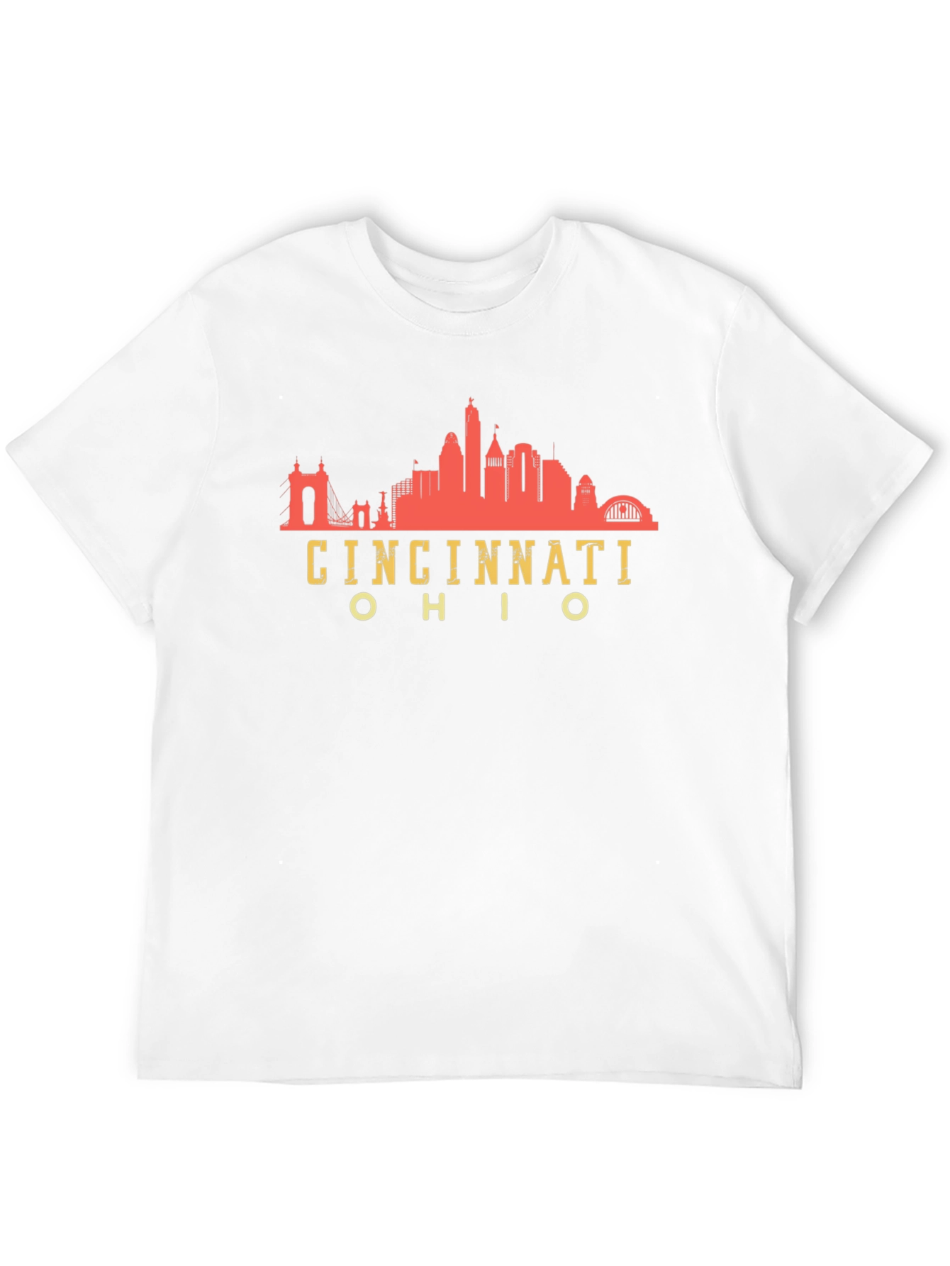 Cincinnati Ohio Skyline Black T-Shirt