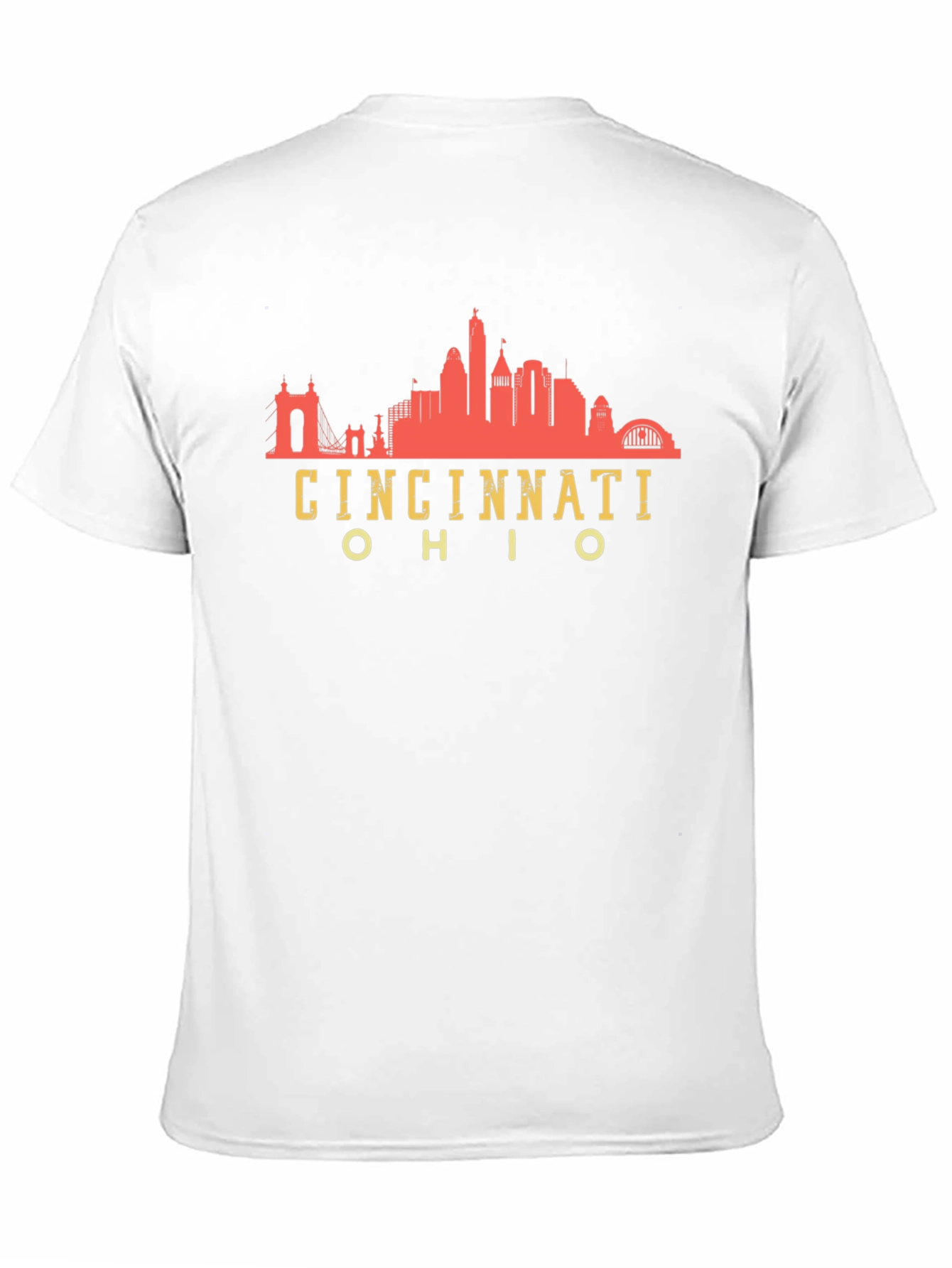 Cincinnati Ohio Skyline Black T-Shirt