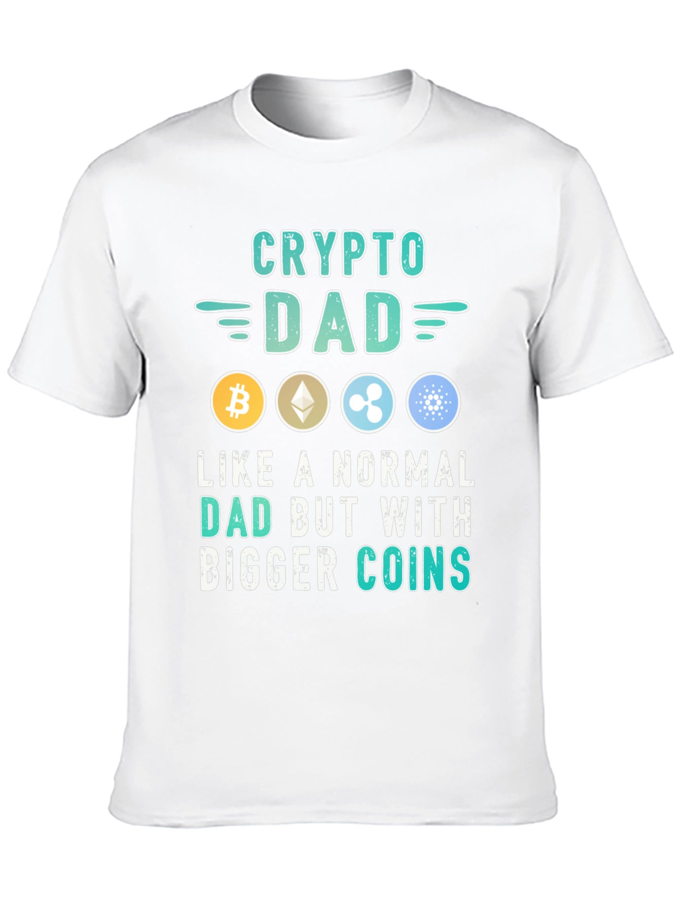 Crypto Dad T-Shirt - Bitcoin Ethereum XRP Cardano