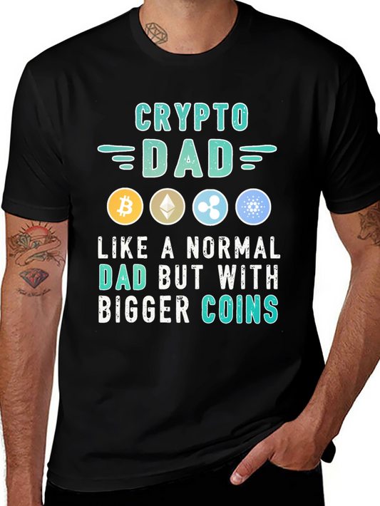 Crypto Dad T-Shirt - Bitcoin Ethereum XRP Cardano