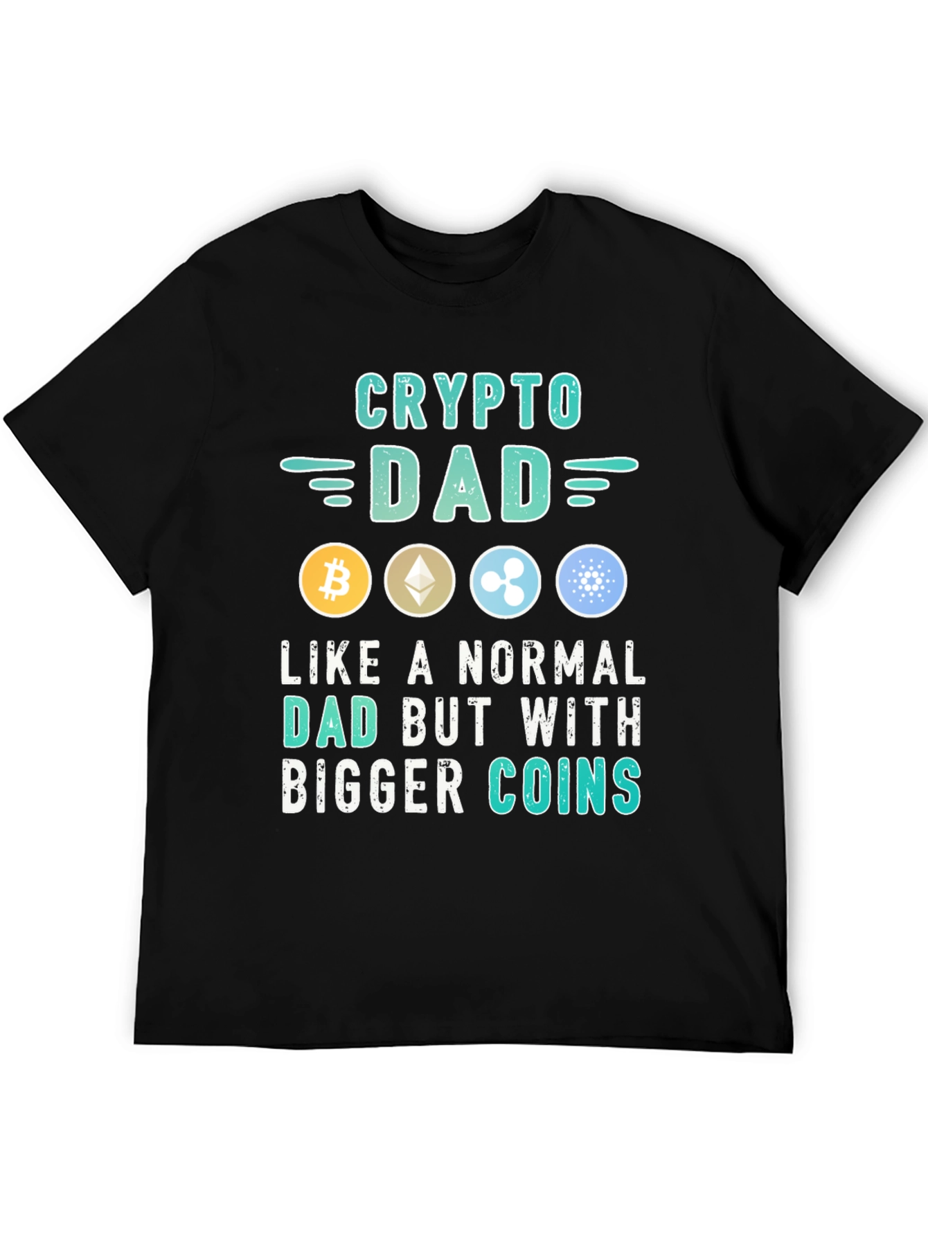 Crypto Dad T-Shirt - Bitcoin Ethereum XRP Cardano