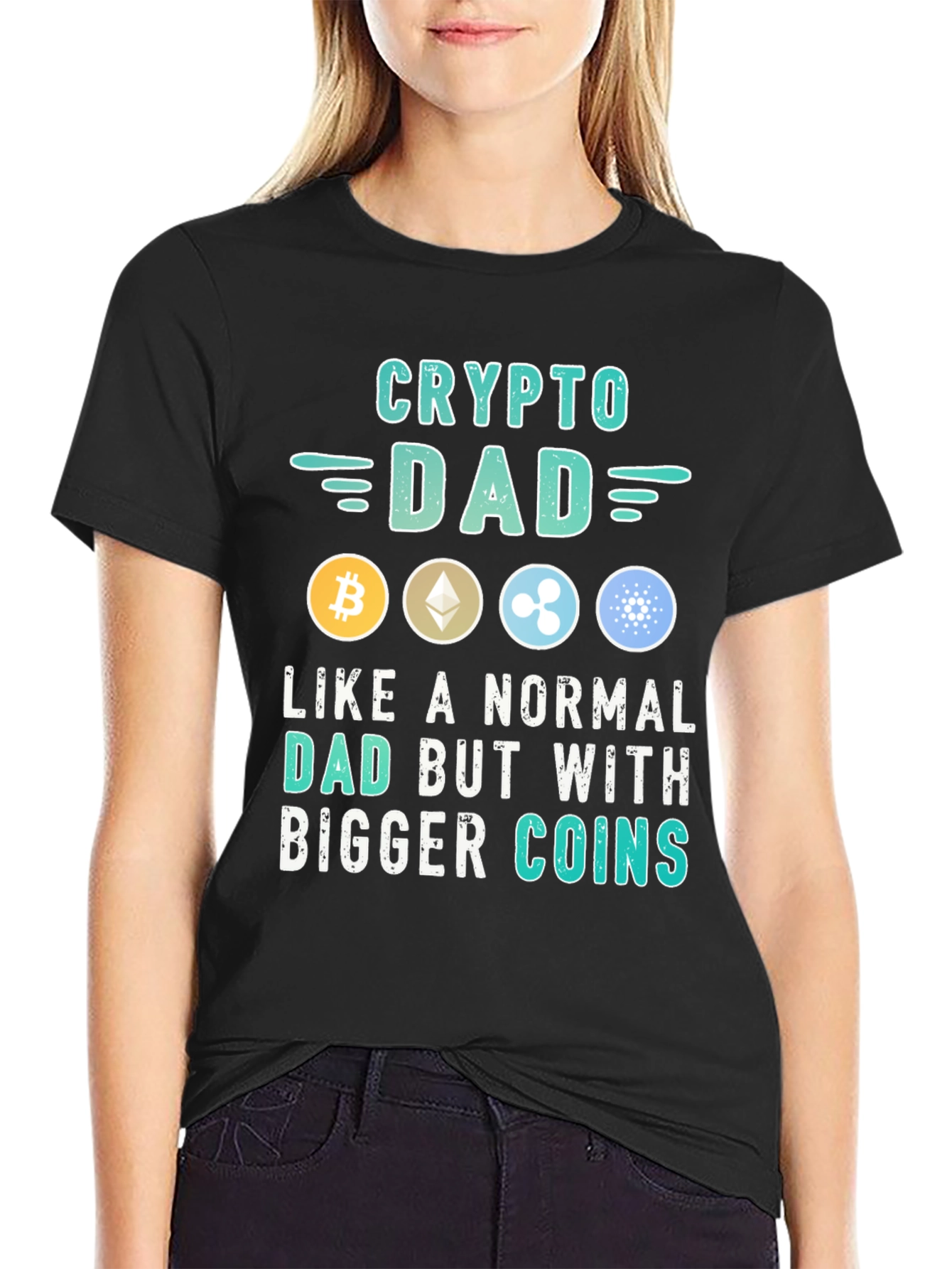 Crypto Dad T-Shirt - Bitcoin Ethereum XRP Cardano