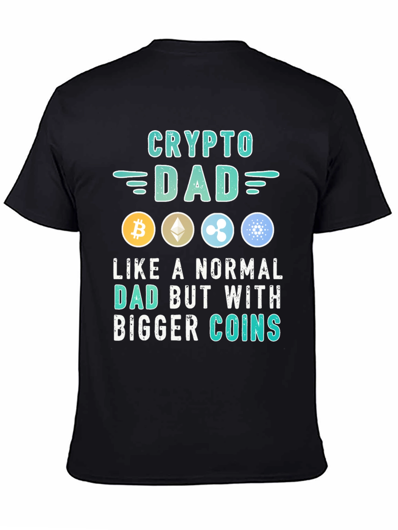 Crypto Dad T-Shirt - Bitcoin Ethereum XRP Cardano