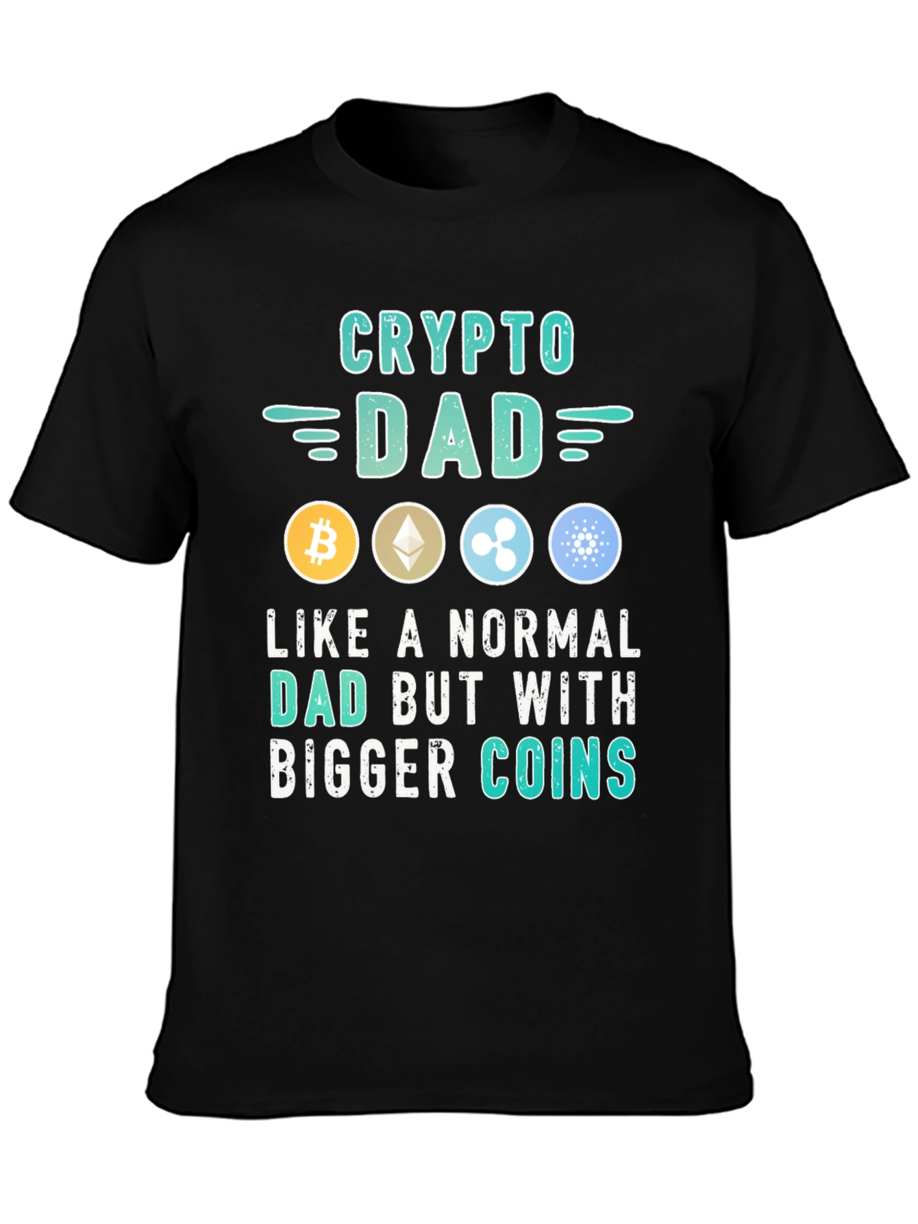 Crypto Dad T-Shirt - Bitcoin Ethereum XRP Cardano