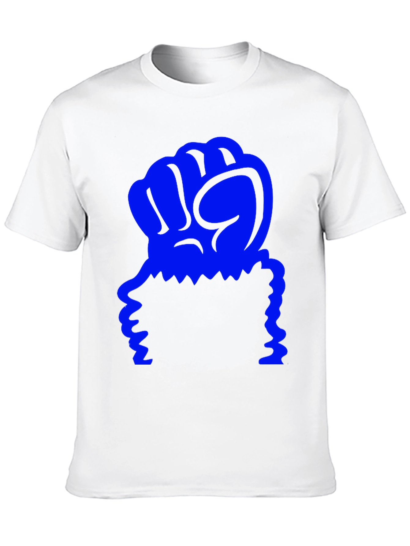 Graphic Tee - Blue Fist on Black Shirt