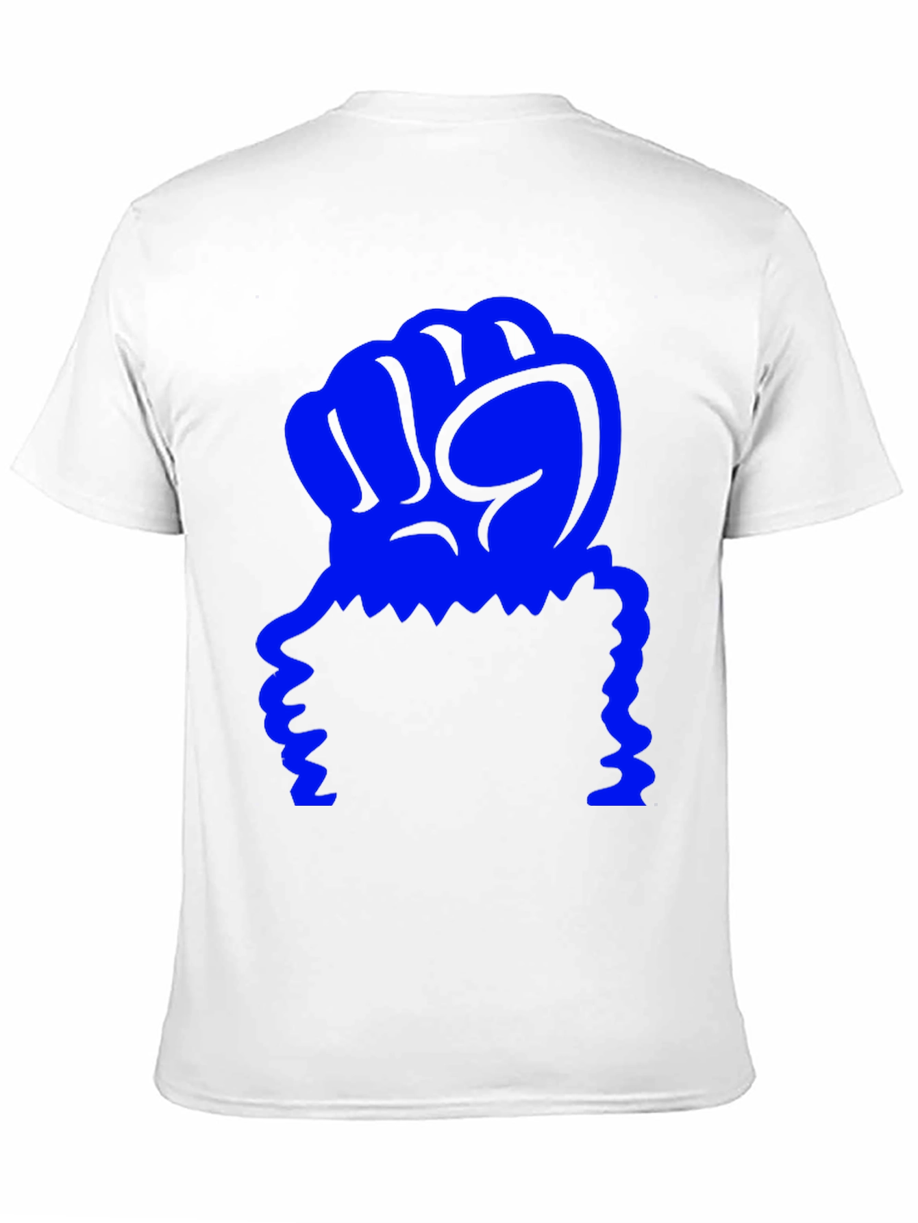Graphic Tee - Blue Fist on Black Shirt