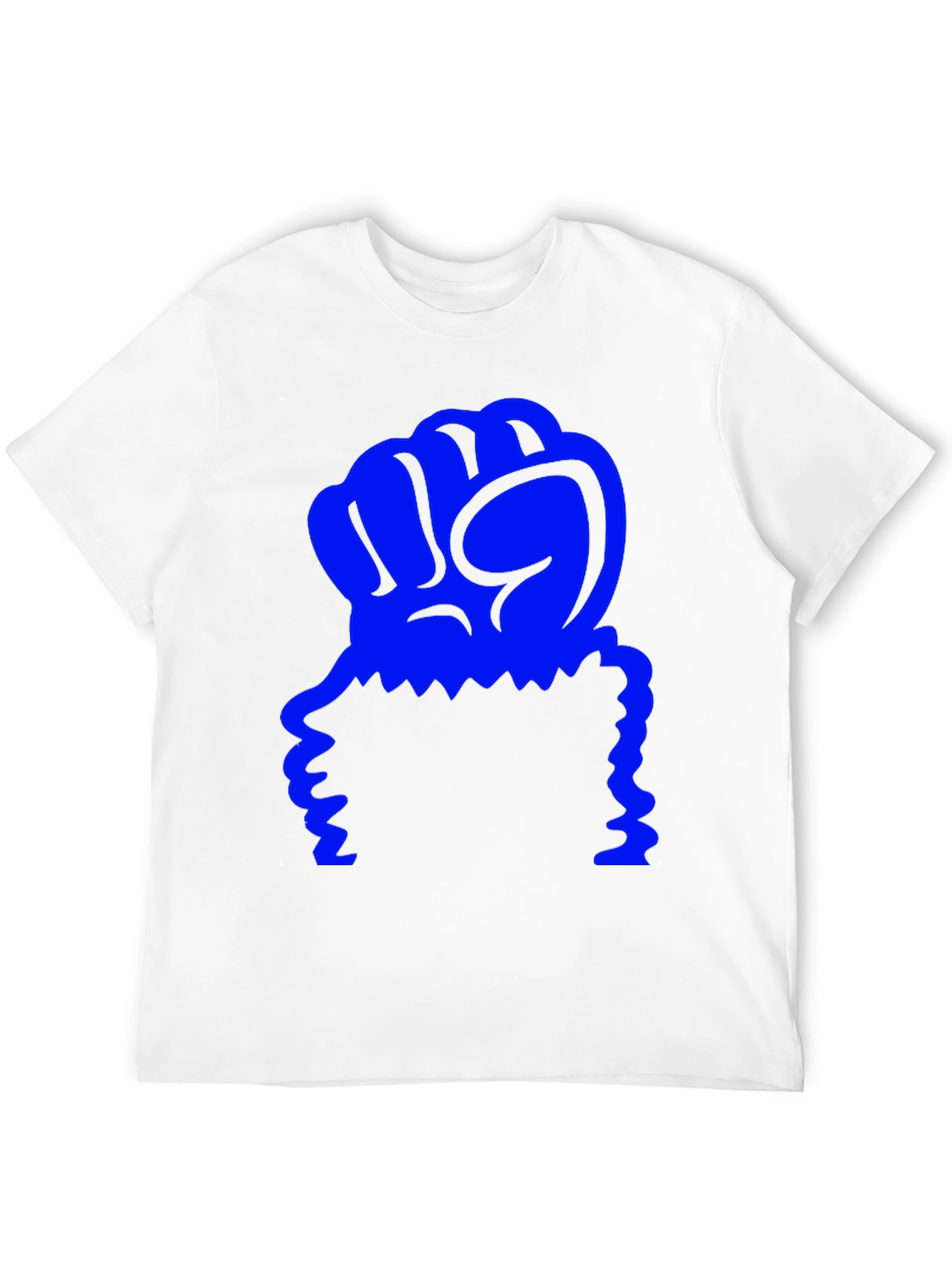 Graphic Tee - Blue Fist on Black Shirt