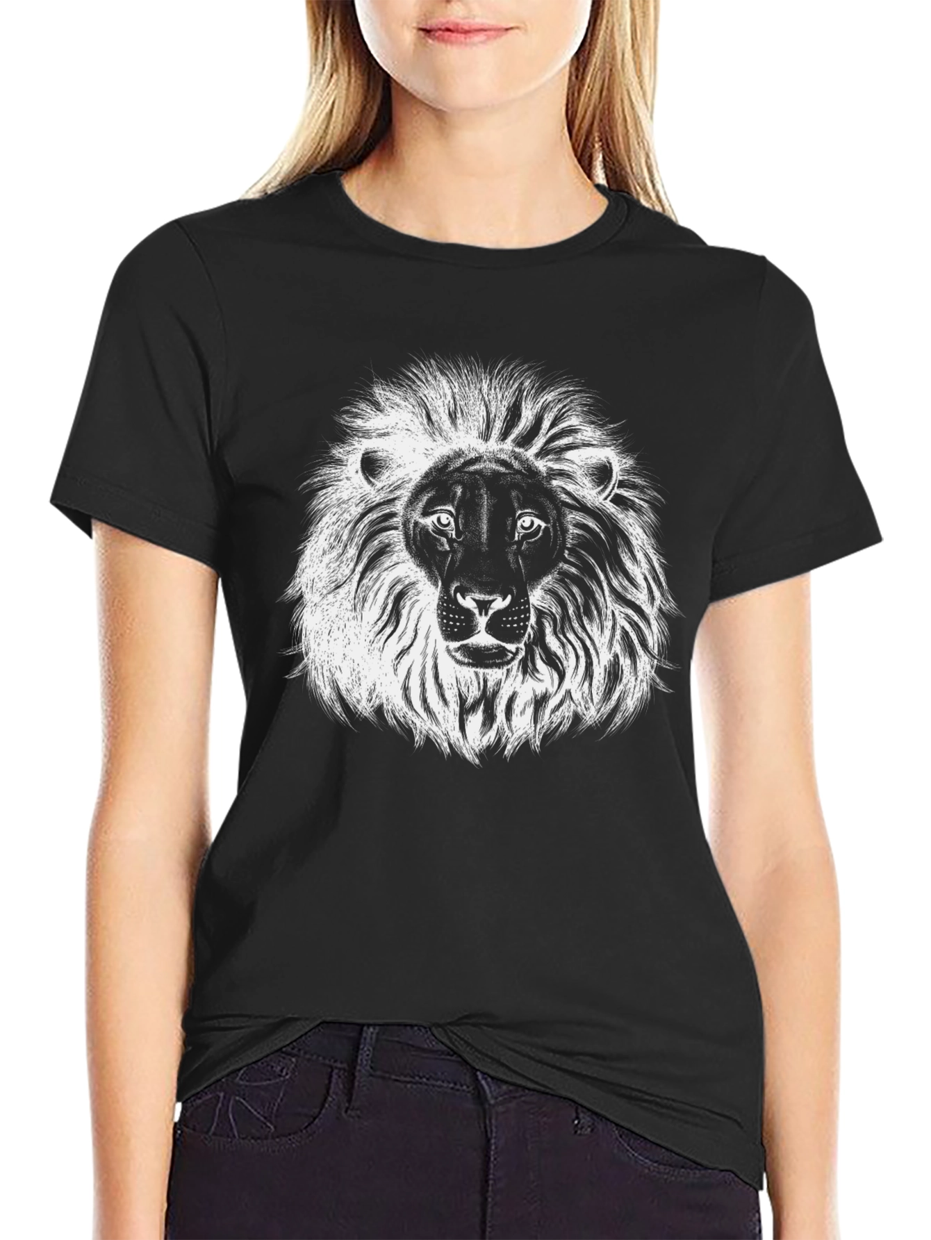 Lion Graphic Black T-Shirt