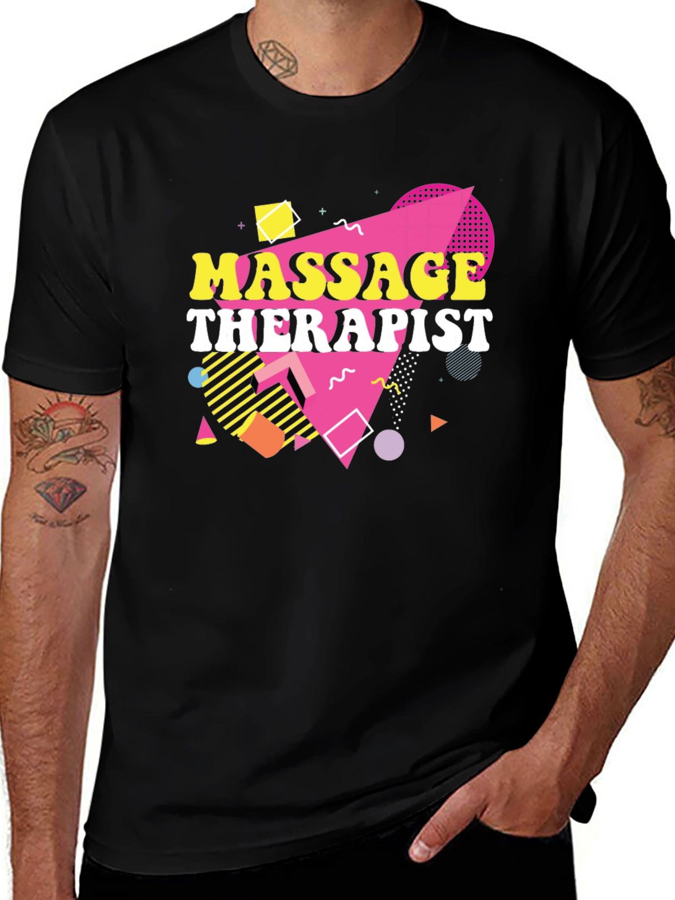 Massage Therapist Graphic Tee - Black