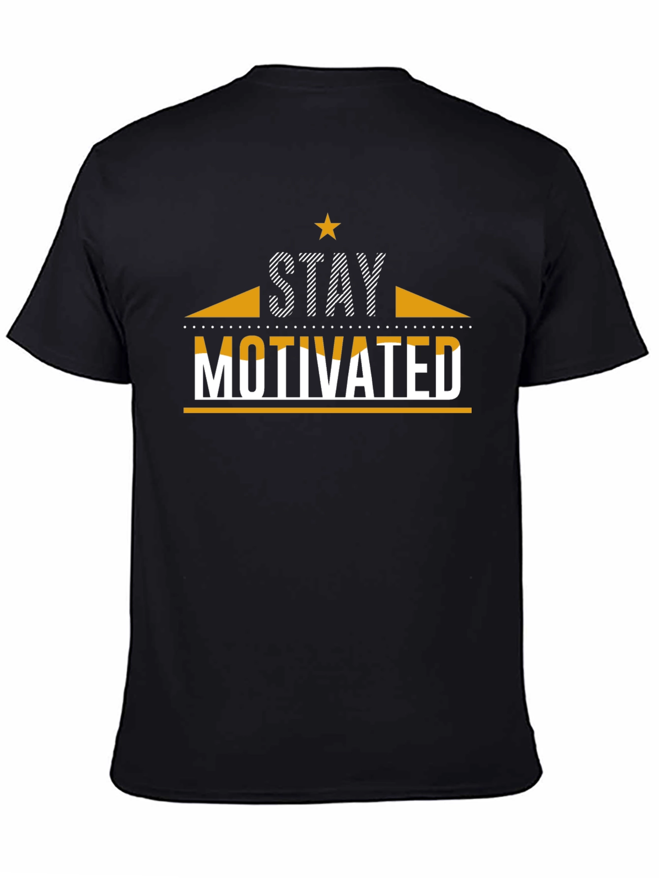 Stay Motivated Graphic T-Shirt - Stylish Black Tee