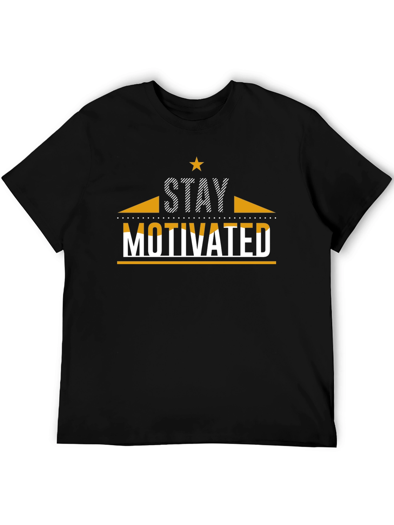Stay Motivated Graphic T-Shirt - Stylish Black Tee