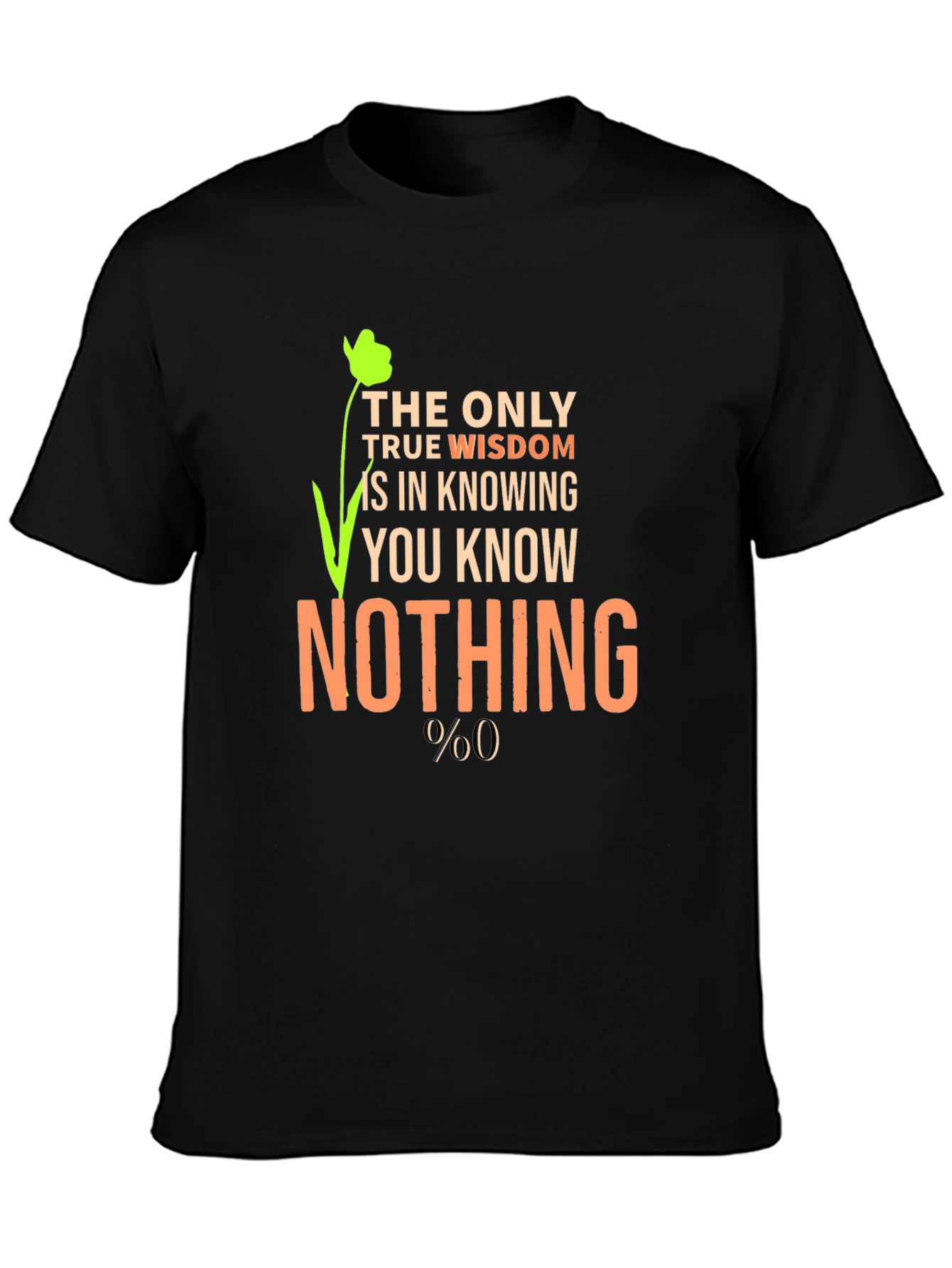 Wisdom Saying Graphic Print Mens T-Shirt