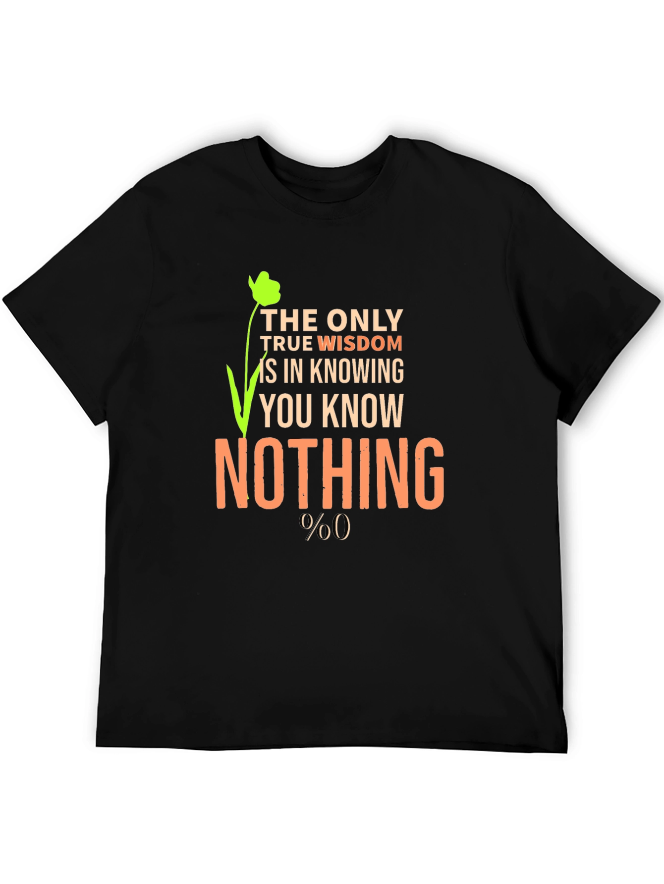 Wisdom Saying Graphic Print Mens T-Shirt