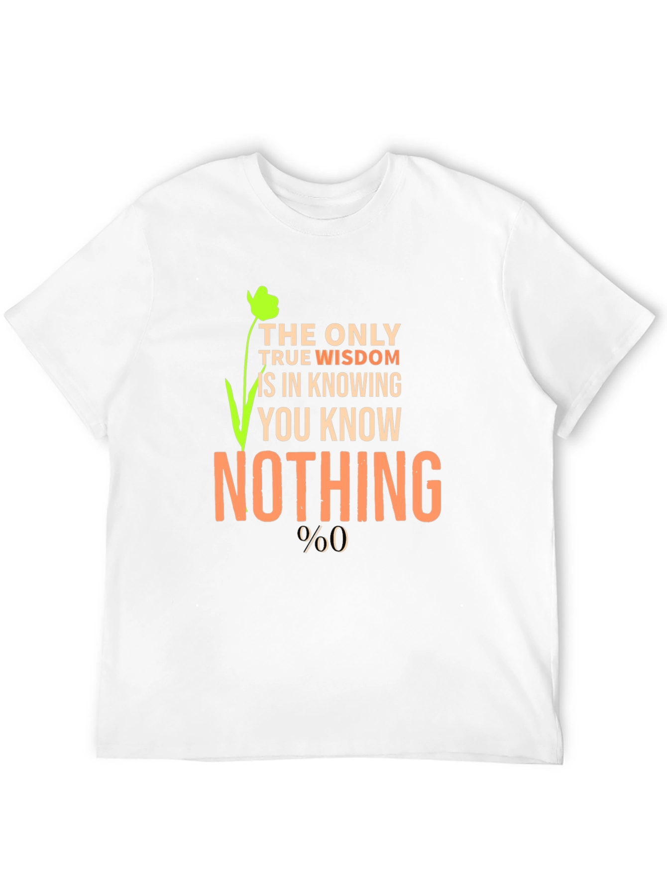 Wisdom Saying Graphic Print Mens T-Shirt