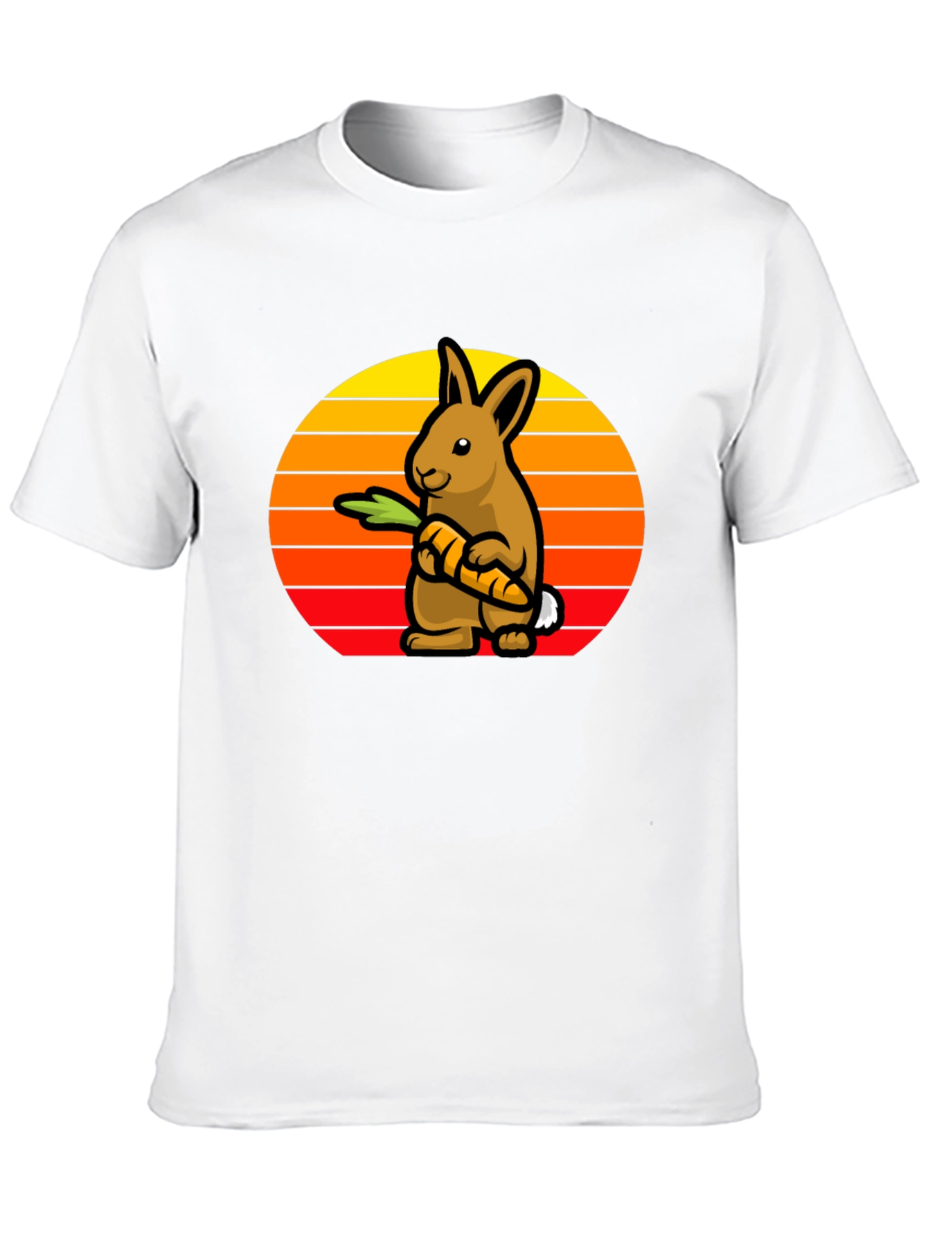 Rabbit Holding Carrot Graphic T-Shirt