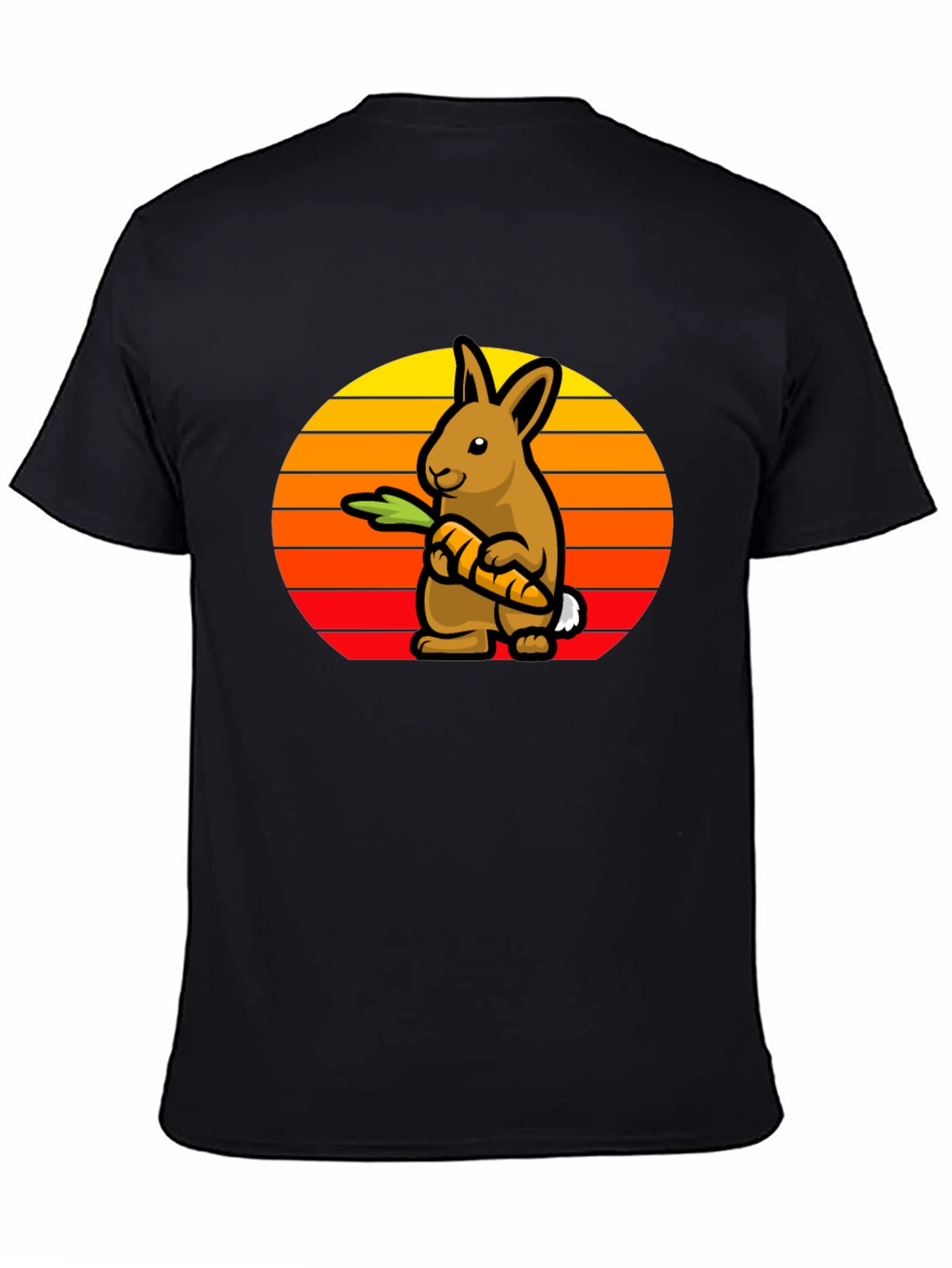 Rabbit Holding Carrot Graphic T-Shirt