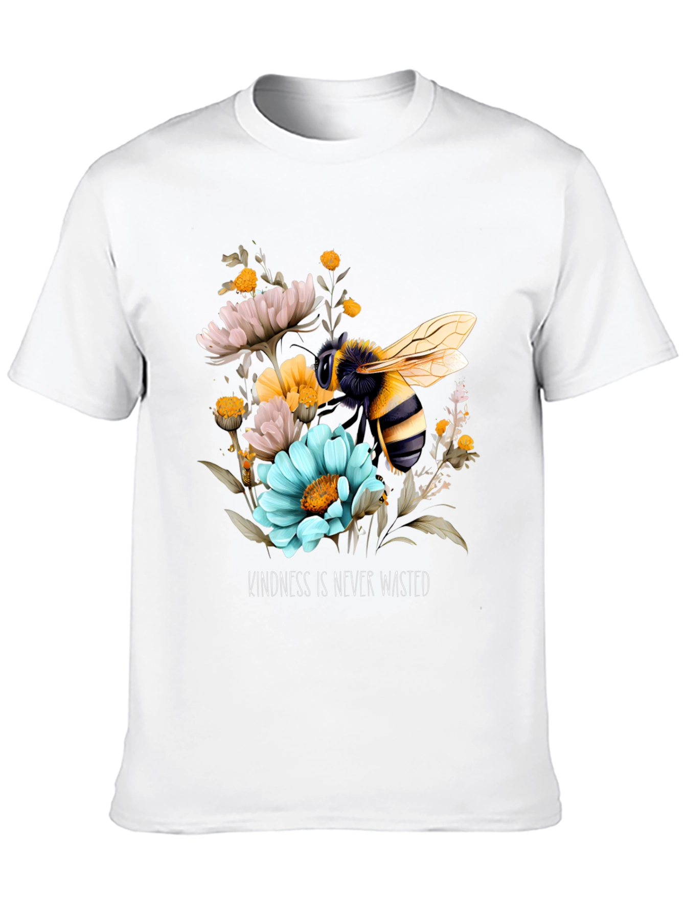 Kindness Never Wasted Floral Bee Graphic Tee