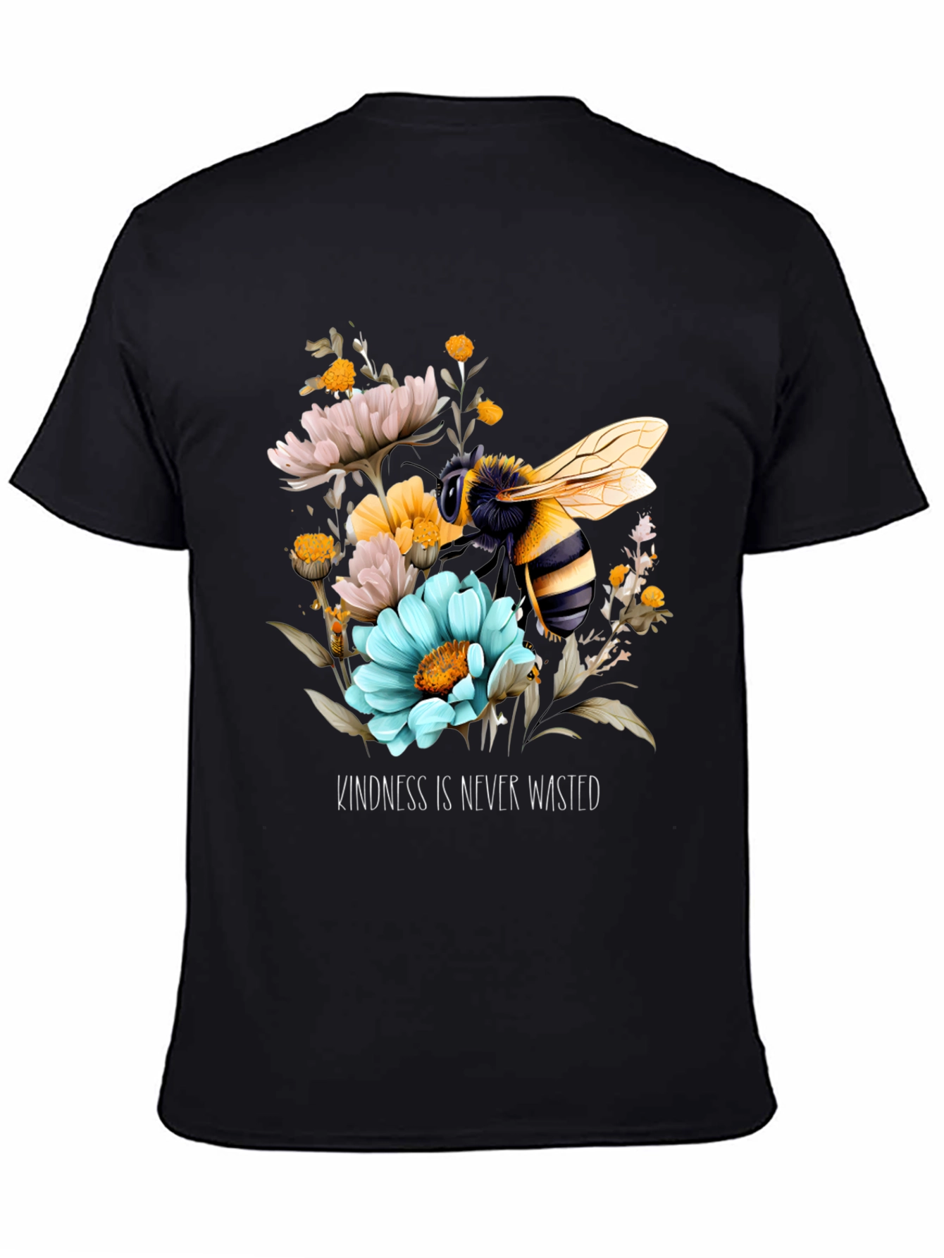 Kindness Never Wasted Floral Bee Graphic Tee