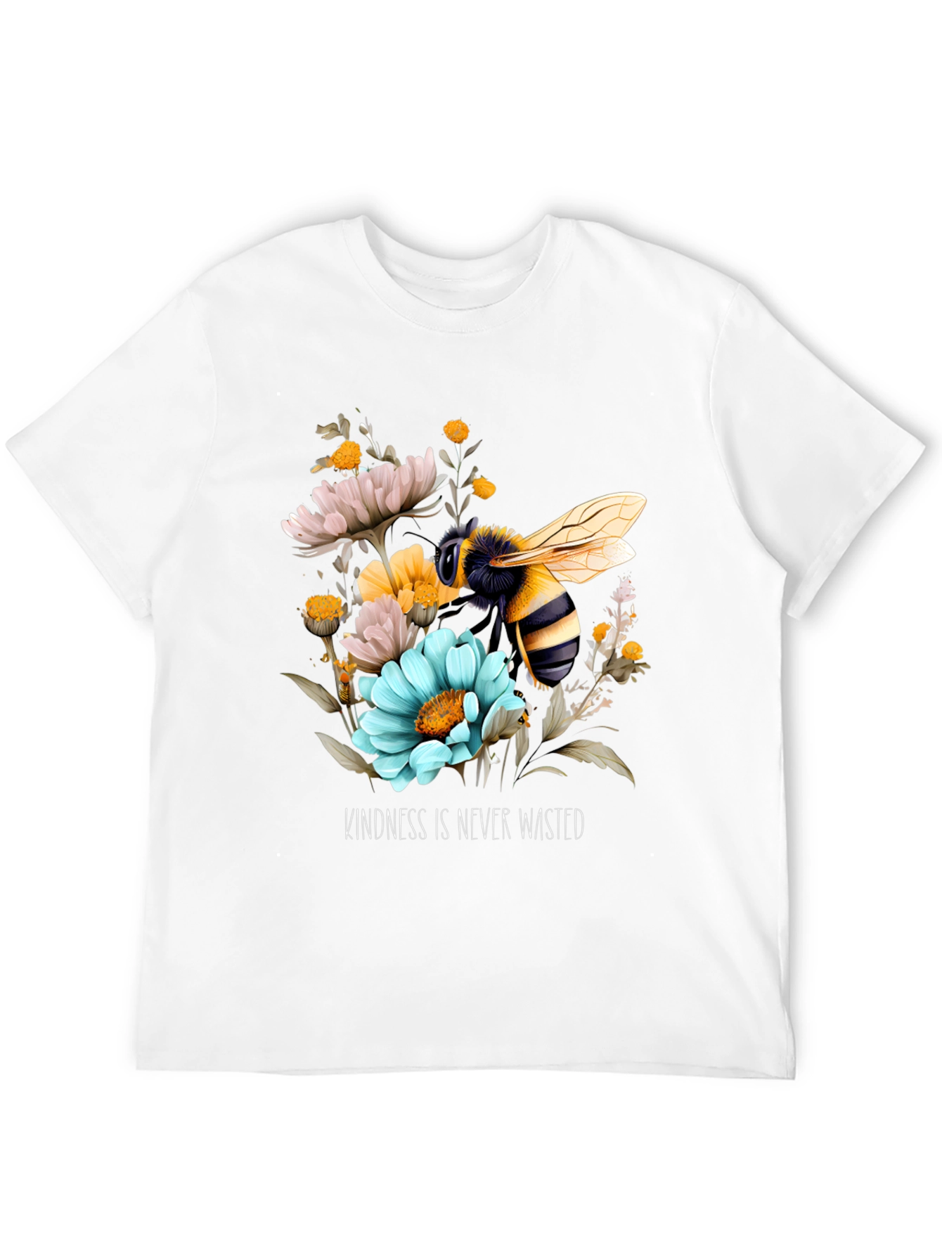 Kindness Never Wasted Floral Bee Graphic Tee