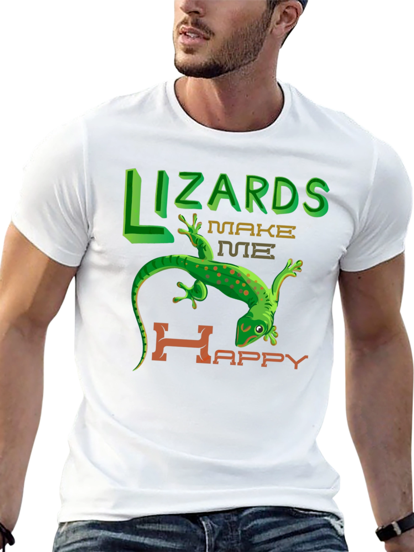 Lizards Make Me Happy Graphic T-Shirt