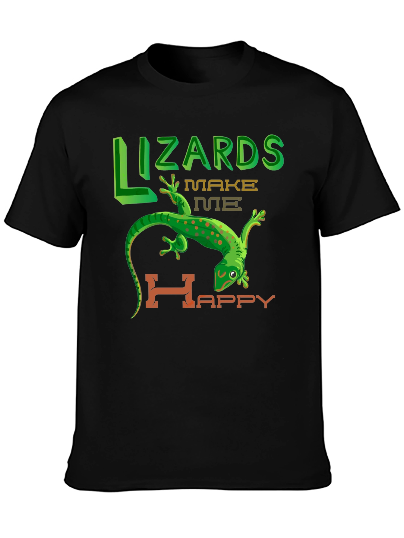 Lizards Make Me Happy Graphic T-Shirt