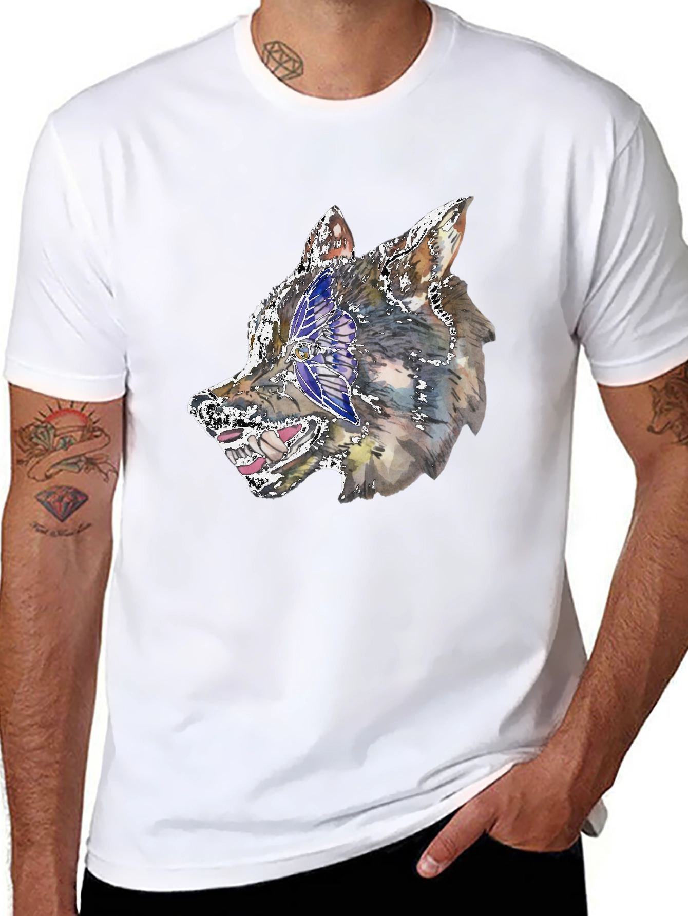Wolf Graphic Black T-Shirt