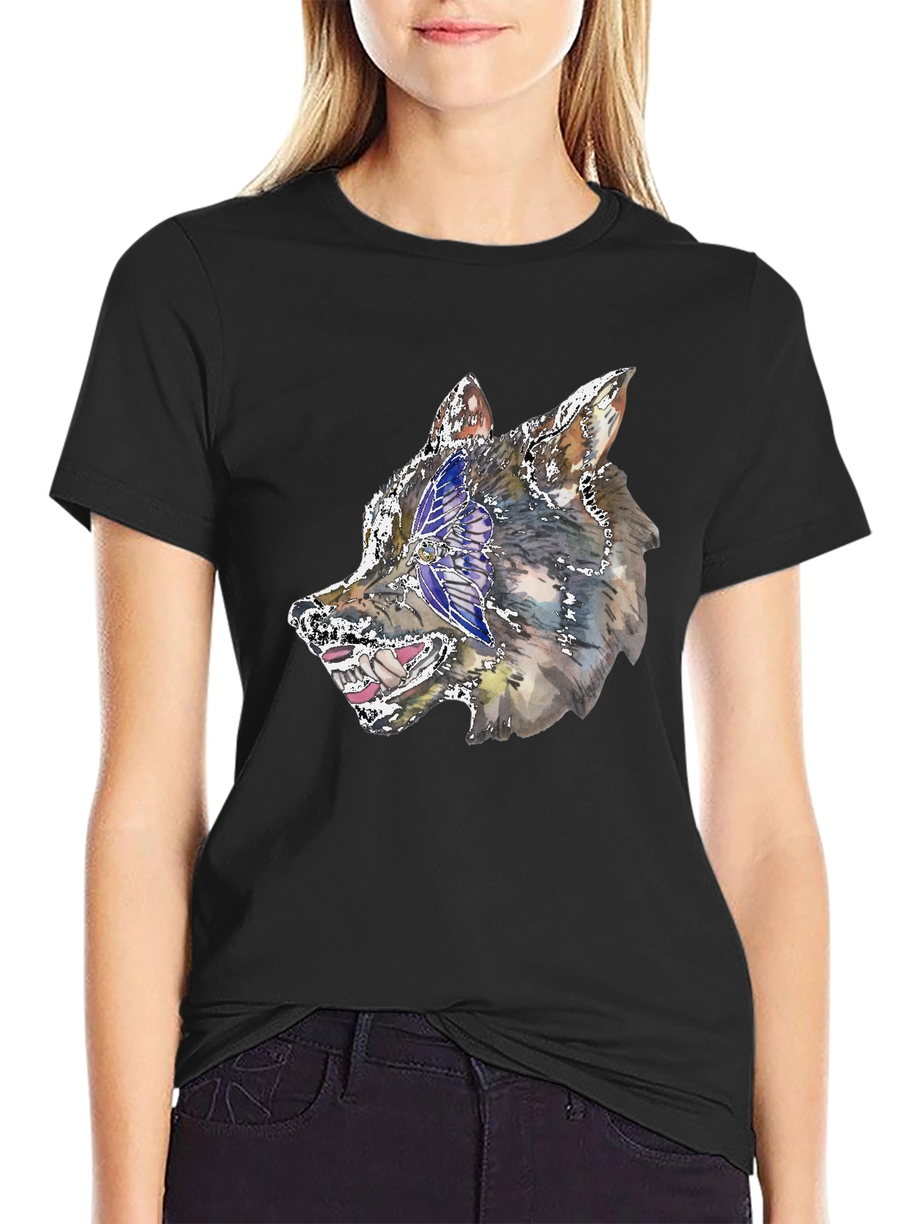 Wolf Graphic Black T-Shirt