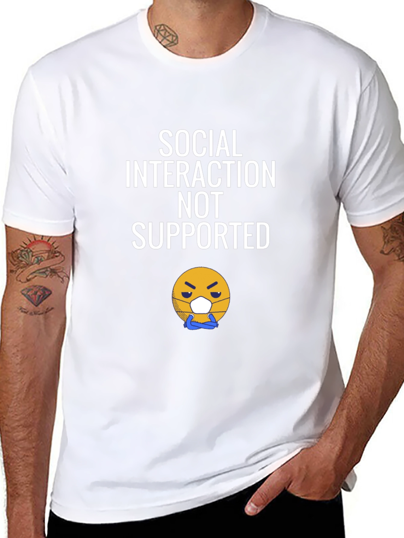 Social Interaction Not Supported Graphic Tee