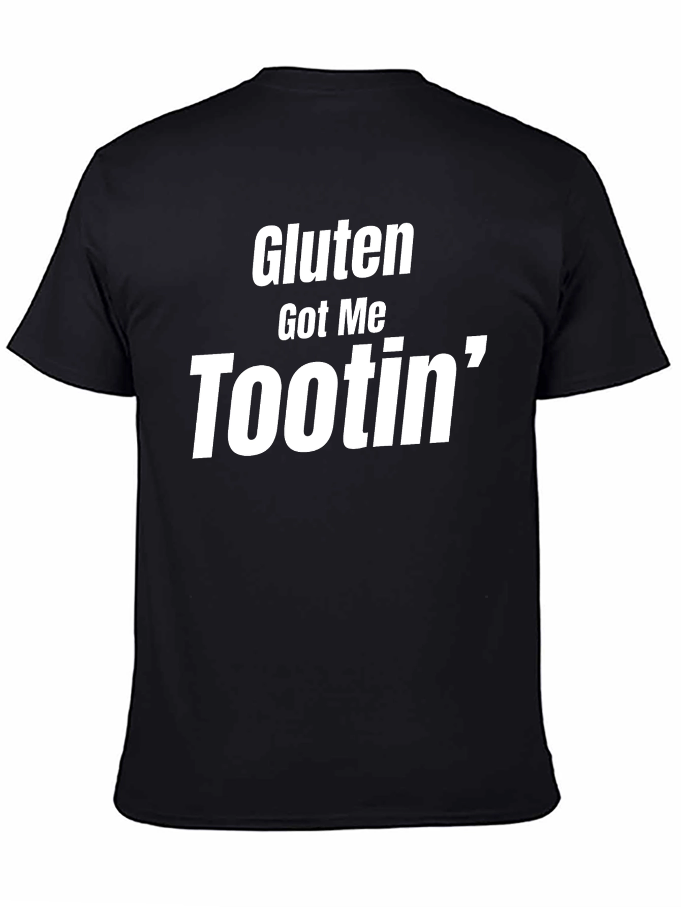 Gluten Got Me Tootin Black T-Shirt