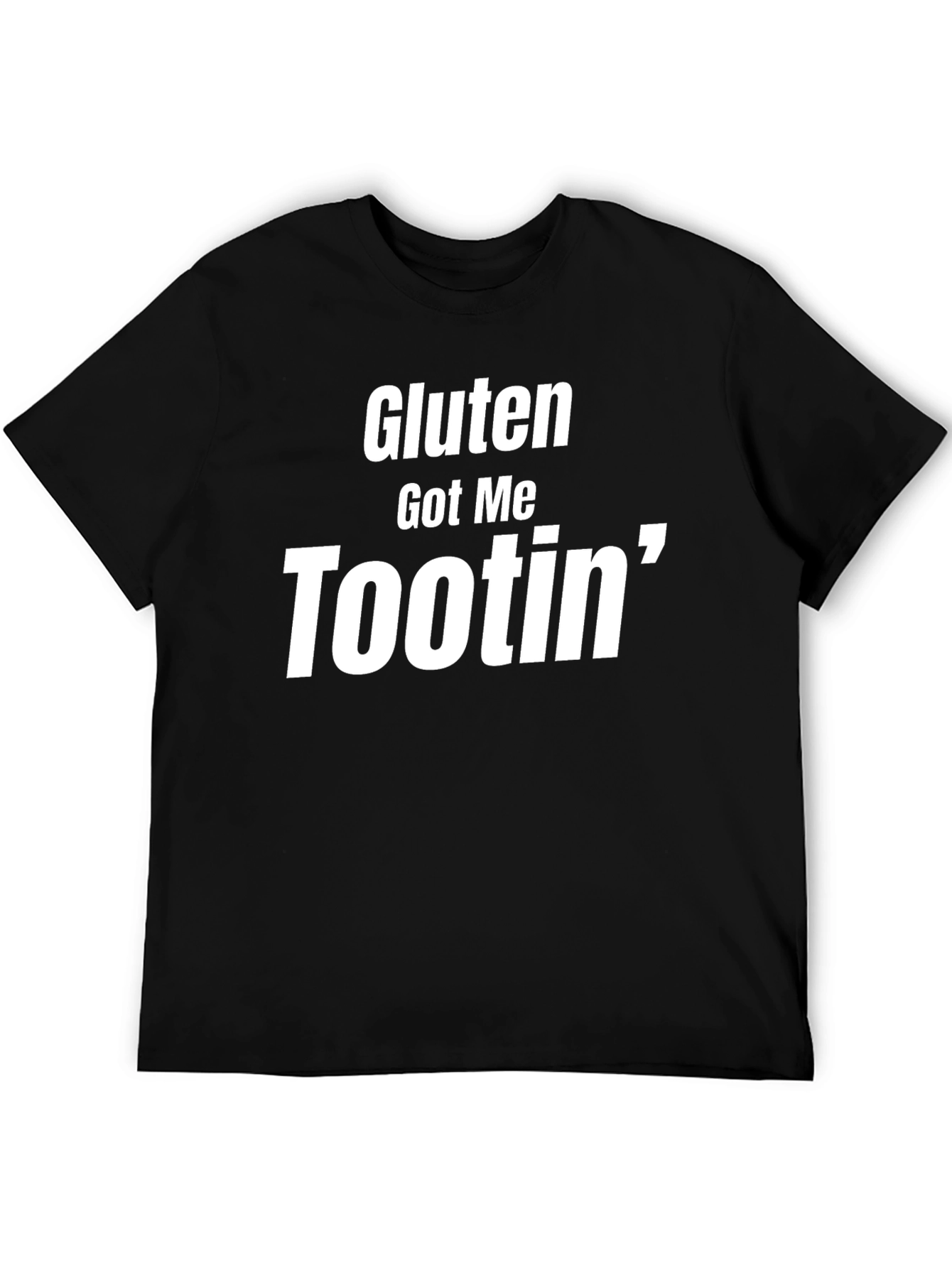 Gluten Got Me Tootin Black T-Shirt
