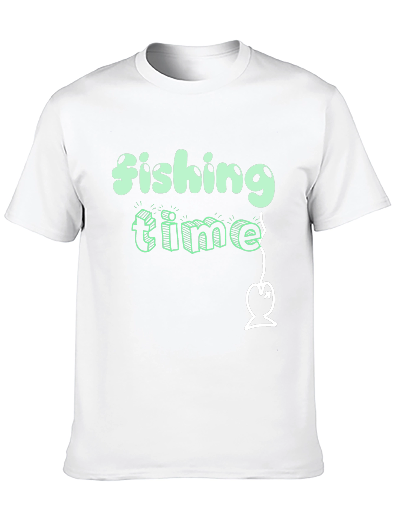 Fishing Time Graphic Tee - Black