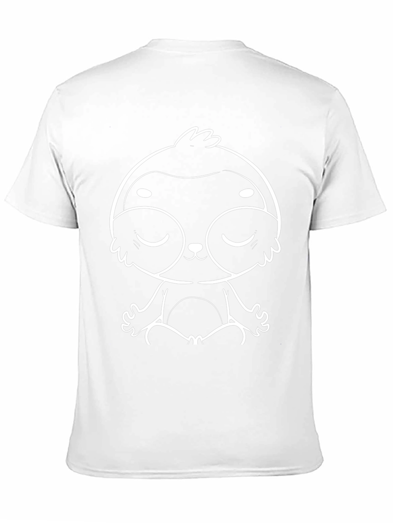 Meditating Sloth Graphic Tee - Black