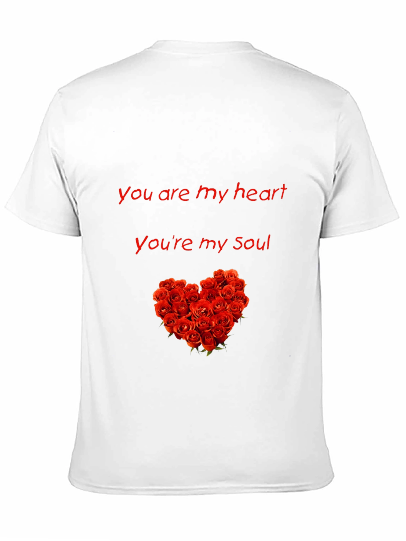 Romantic Rose Heart T-Shirt - You Are My Heart