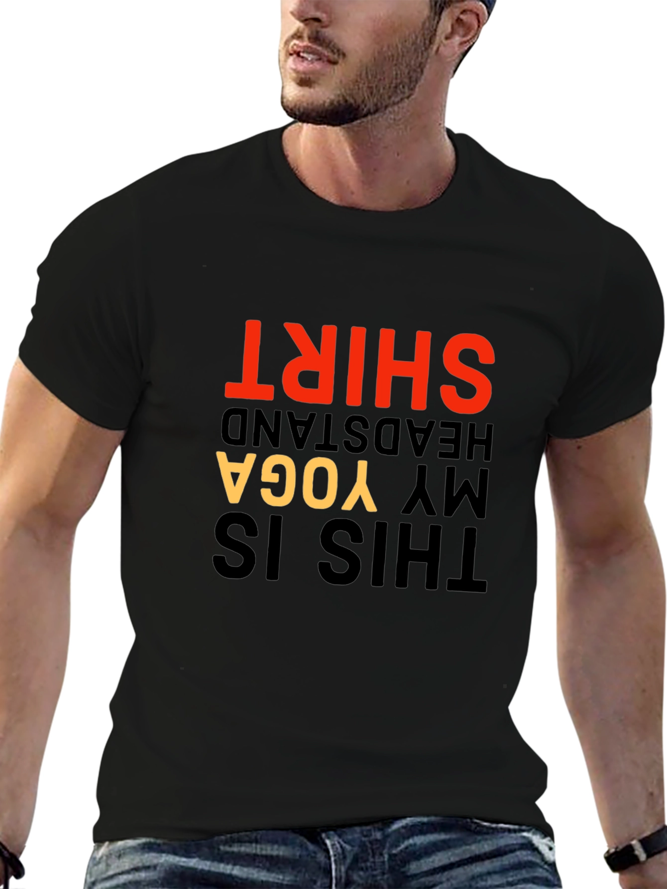 Yoga Headstand T-Shirt - Funny Novelty Tee