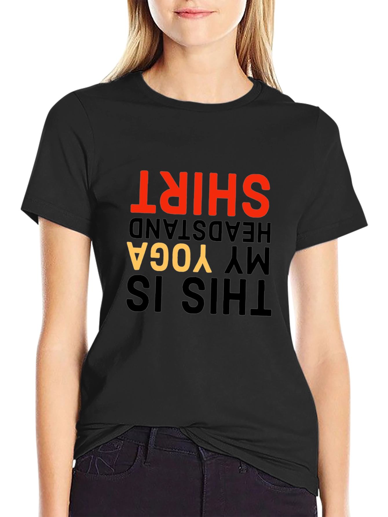 Yoga Headstand T-Shirt - Funny Novelty Tee