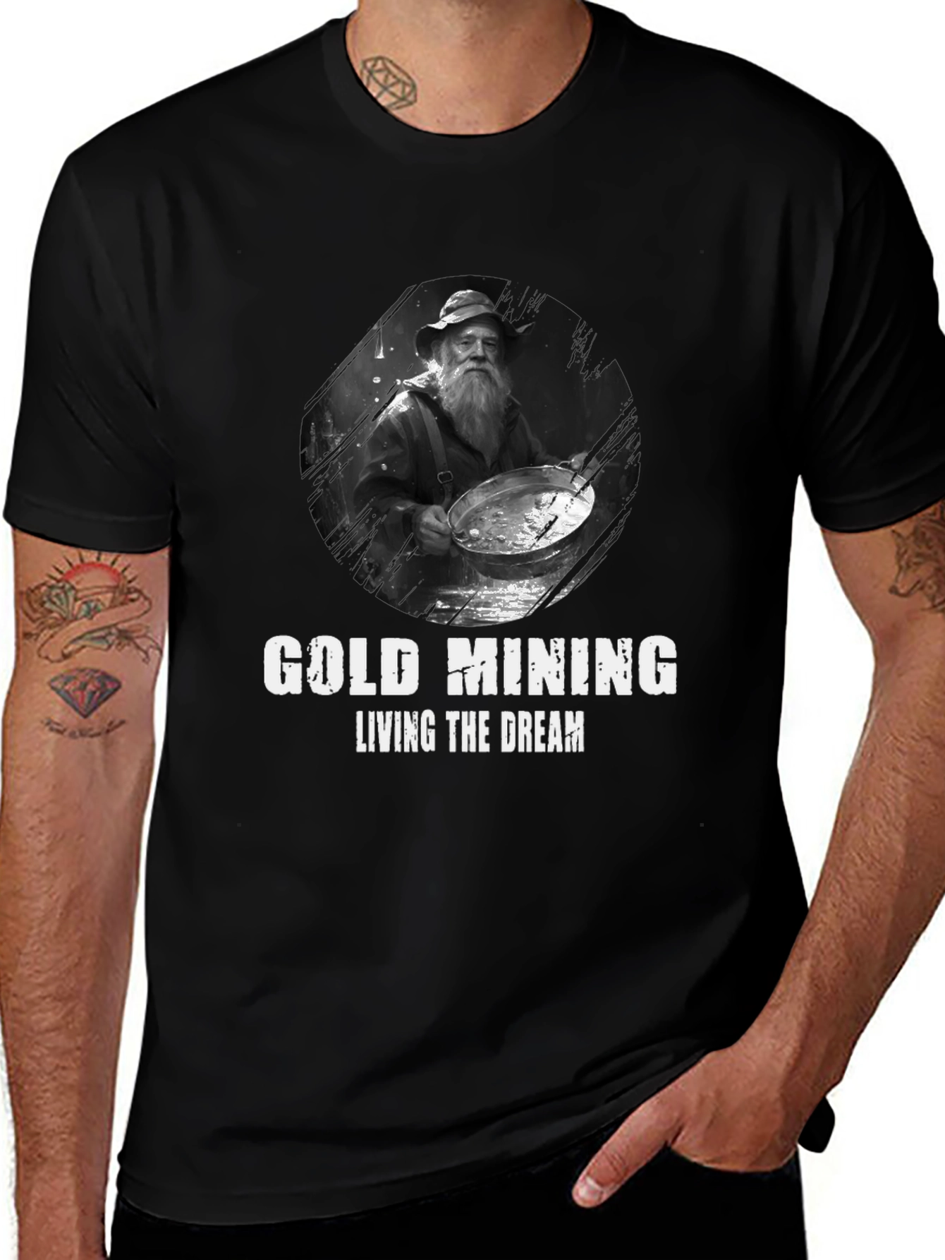 Gold Mining Living the Dream Black T-Shirt