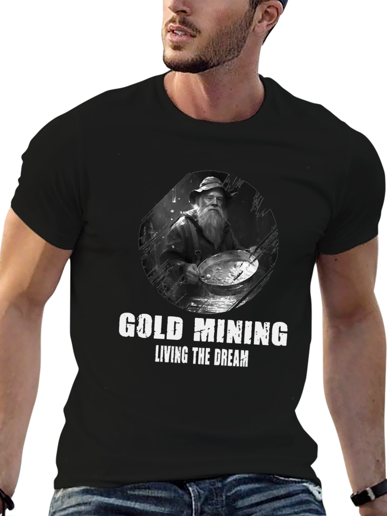 Gold Mining Living the Dream Black T-Shirt