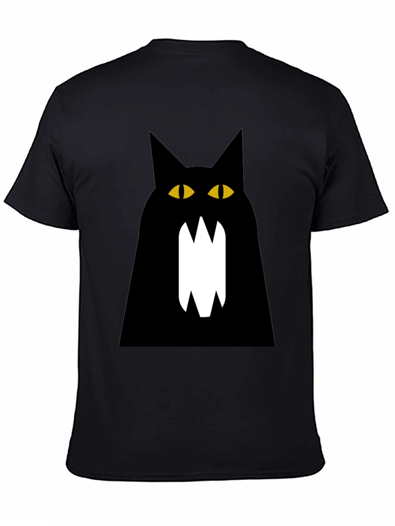 Black Cat Graphic Tee - Mens Cotton T-Shirt