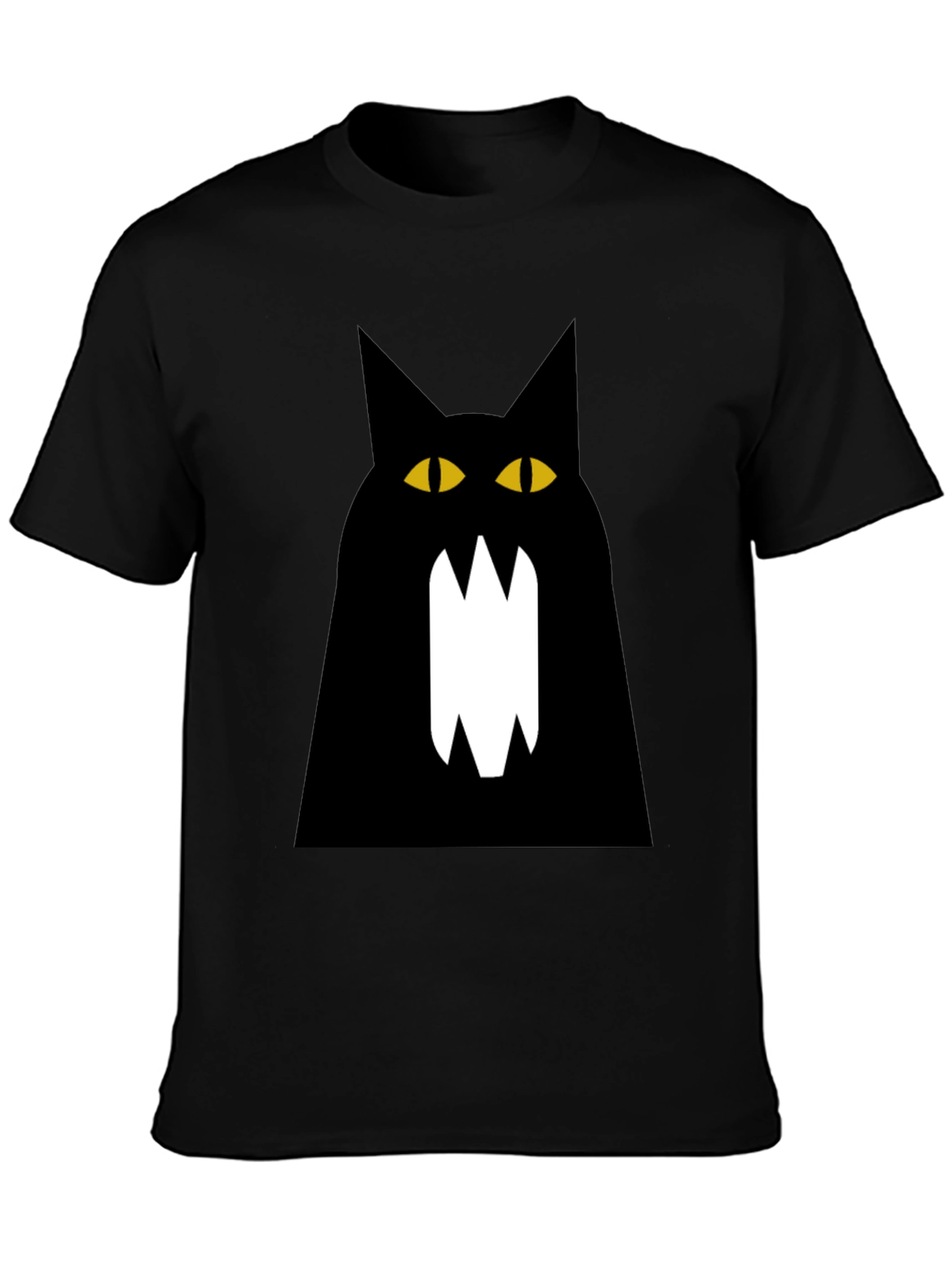Black Cat Graphic Tee - Mens Cotton T-Shirt