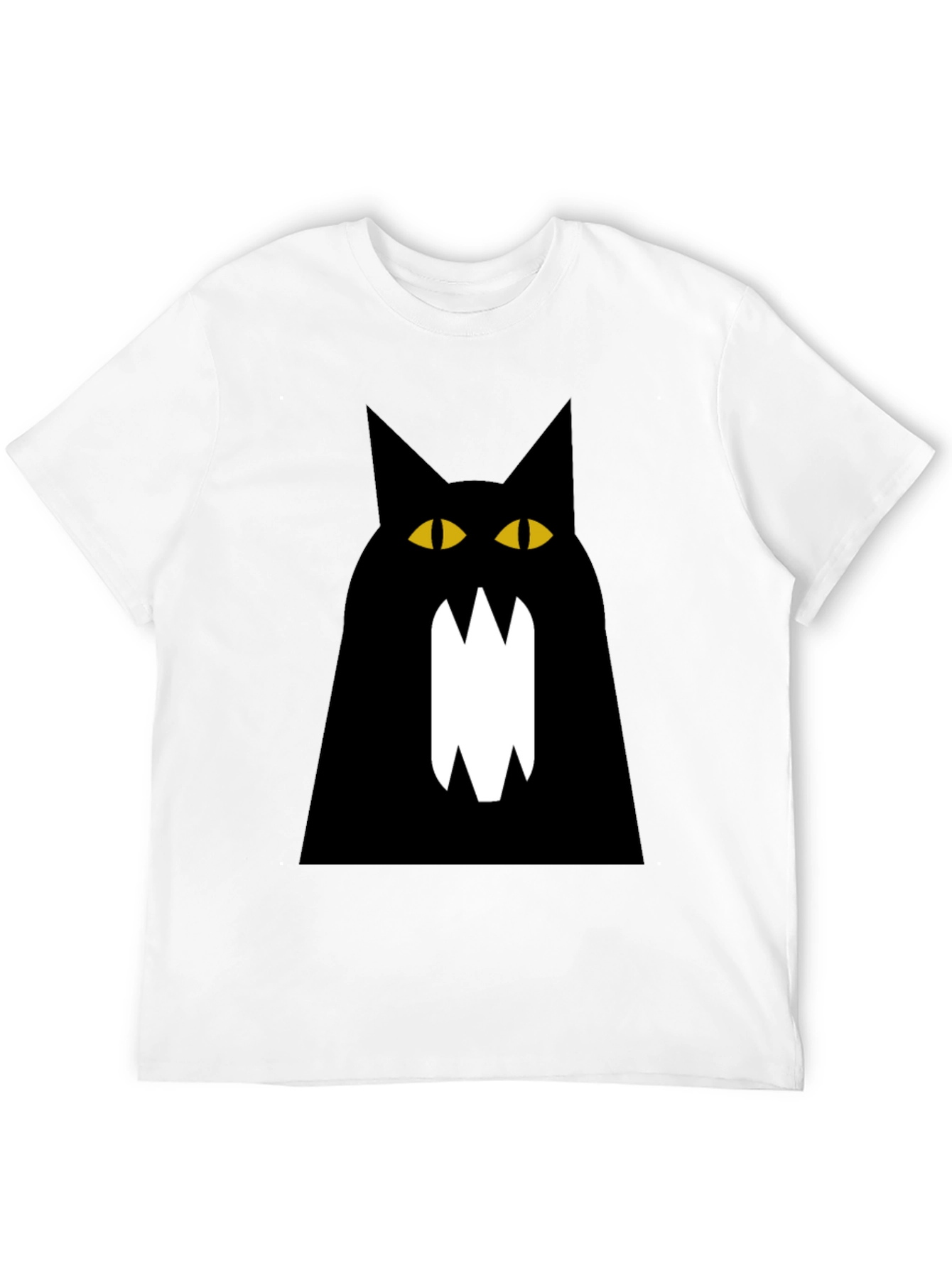 Black Cat Graphic Tee - Mens Cotton T-Shirt